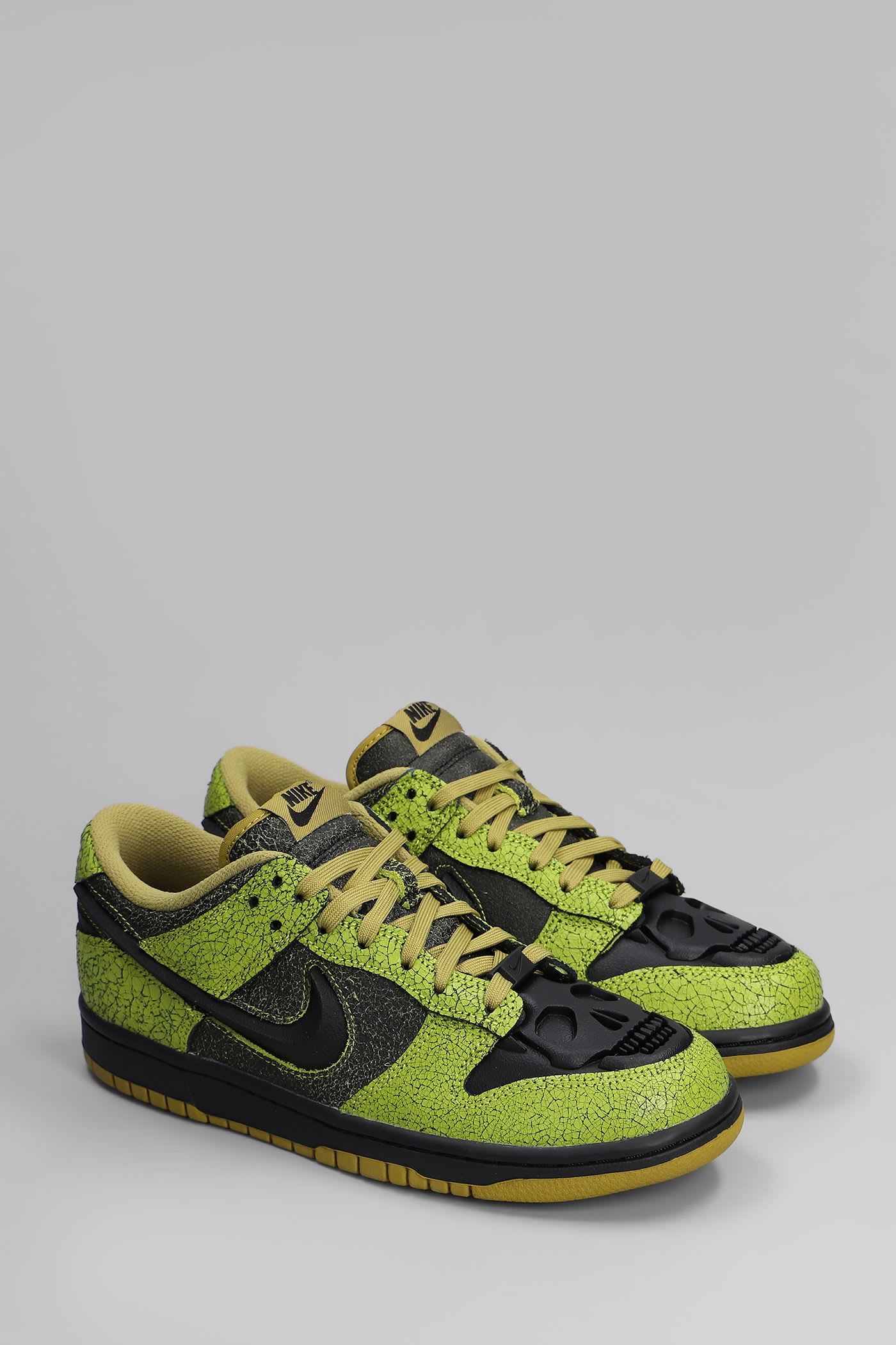 Nike Dunk Low Retro Sneakers In Green Leather In Green