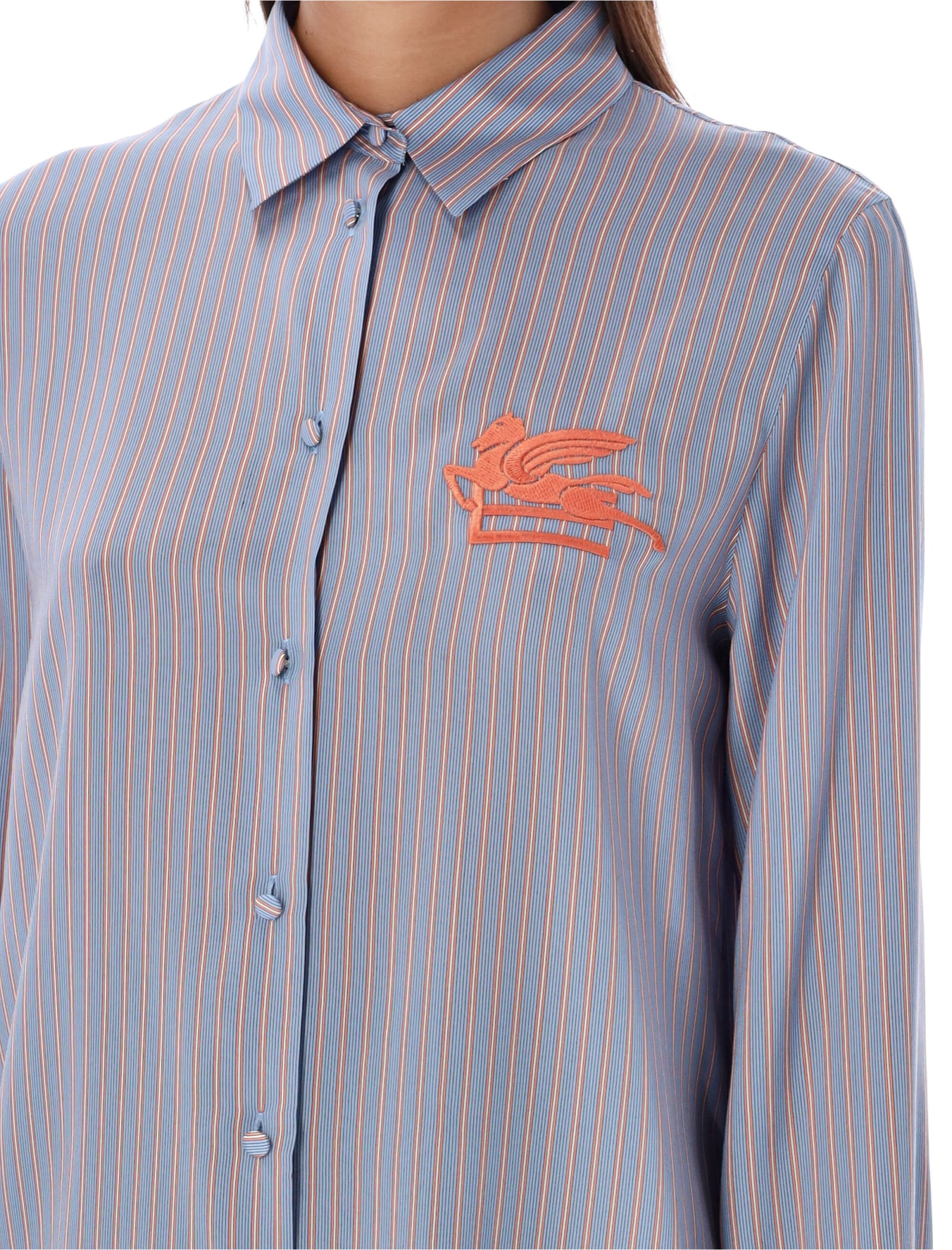 Shop Etro Casual Shirt In Bluse Stripes