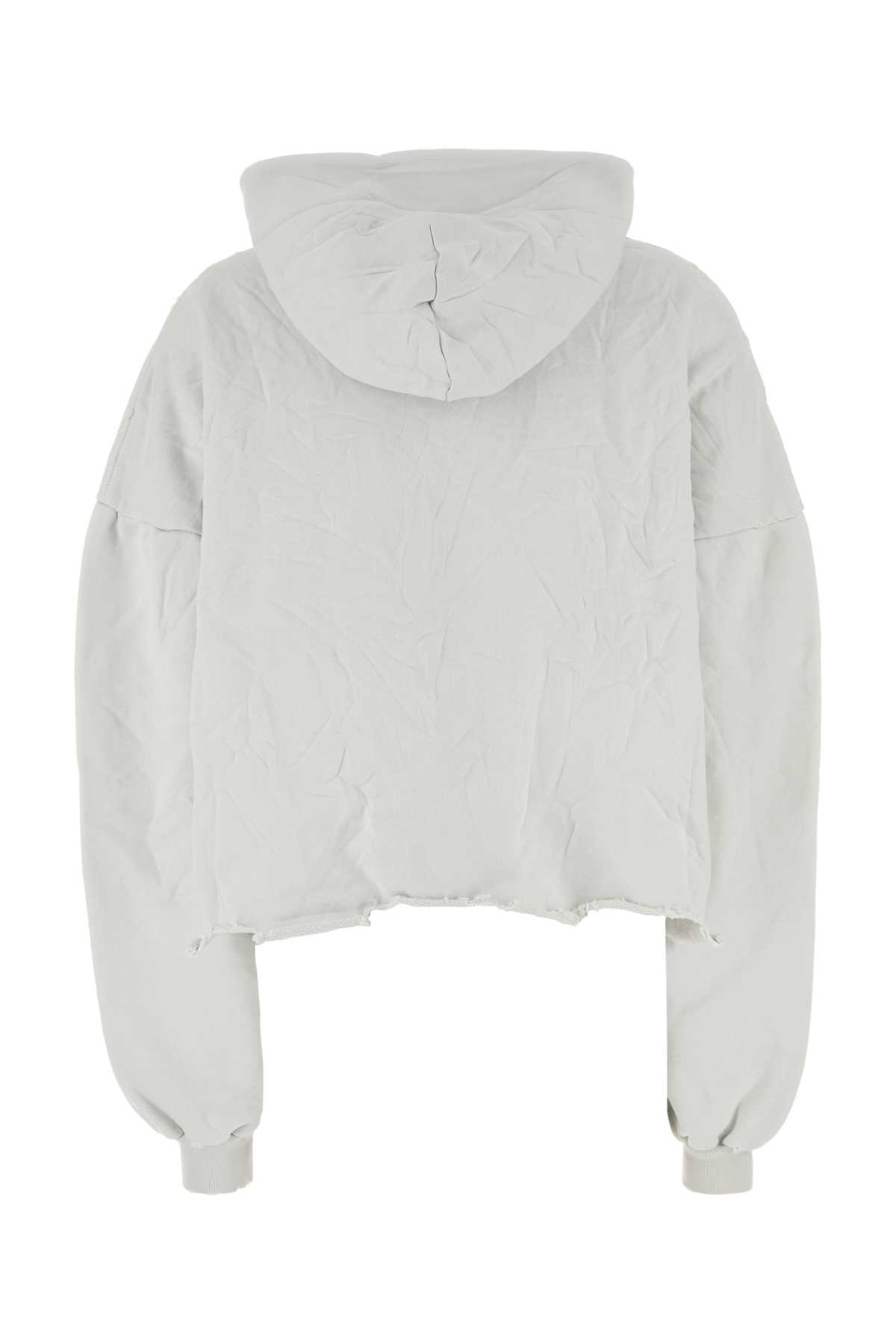 Shop Balenciaga Chalk Cotton Sweatshirt In Dirtywhiteblue