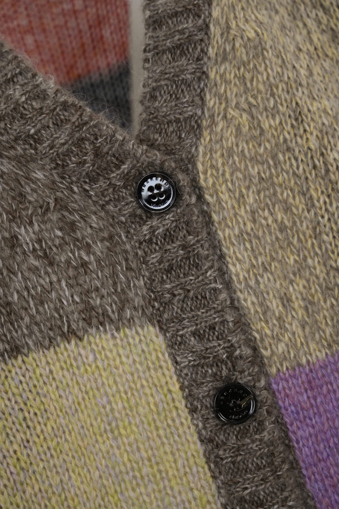 Weekend Max Mara Camera Multicolored Cardigan In Viola
