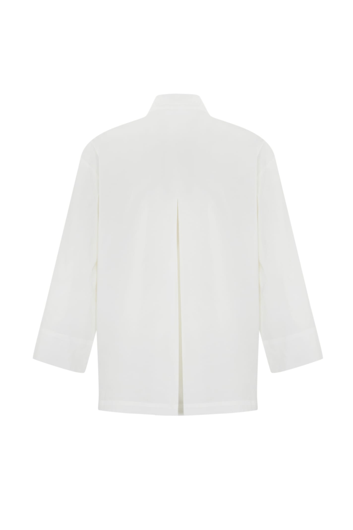 Liviana Conti Kimono Blouse With Cotton Bow In Bianco