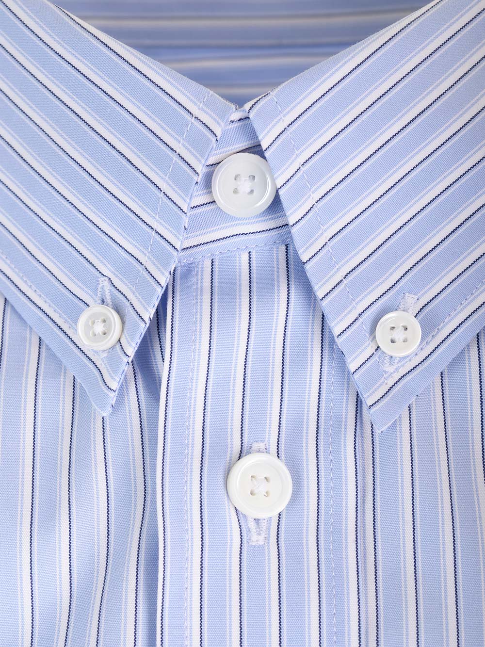Shop Givenchy Striped Button-down Shirt In Azure
