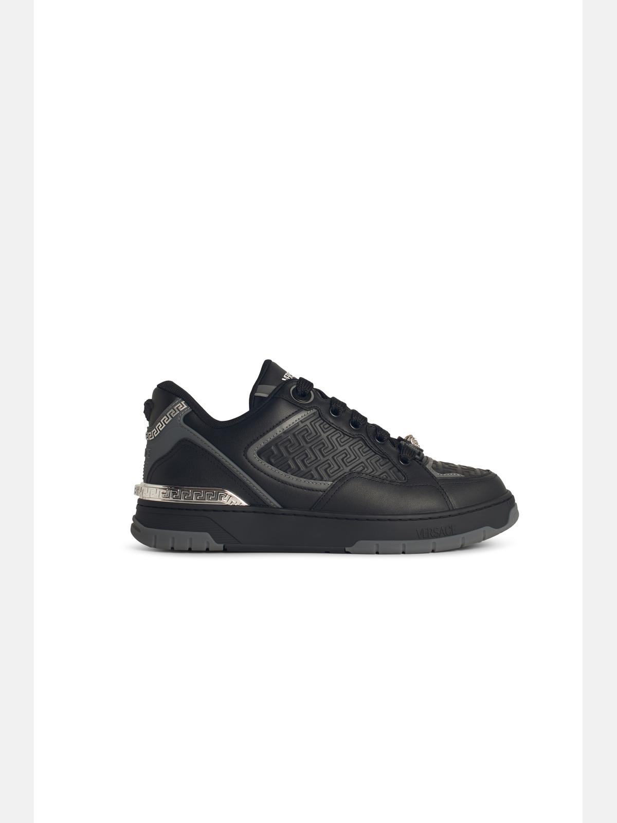 Versace Biggie Basket Sneakers In Black
