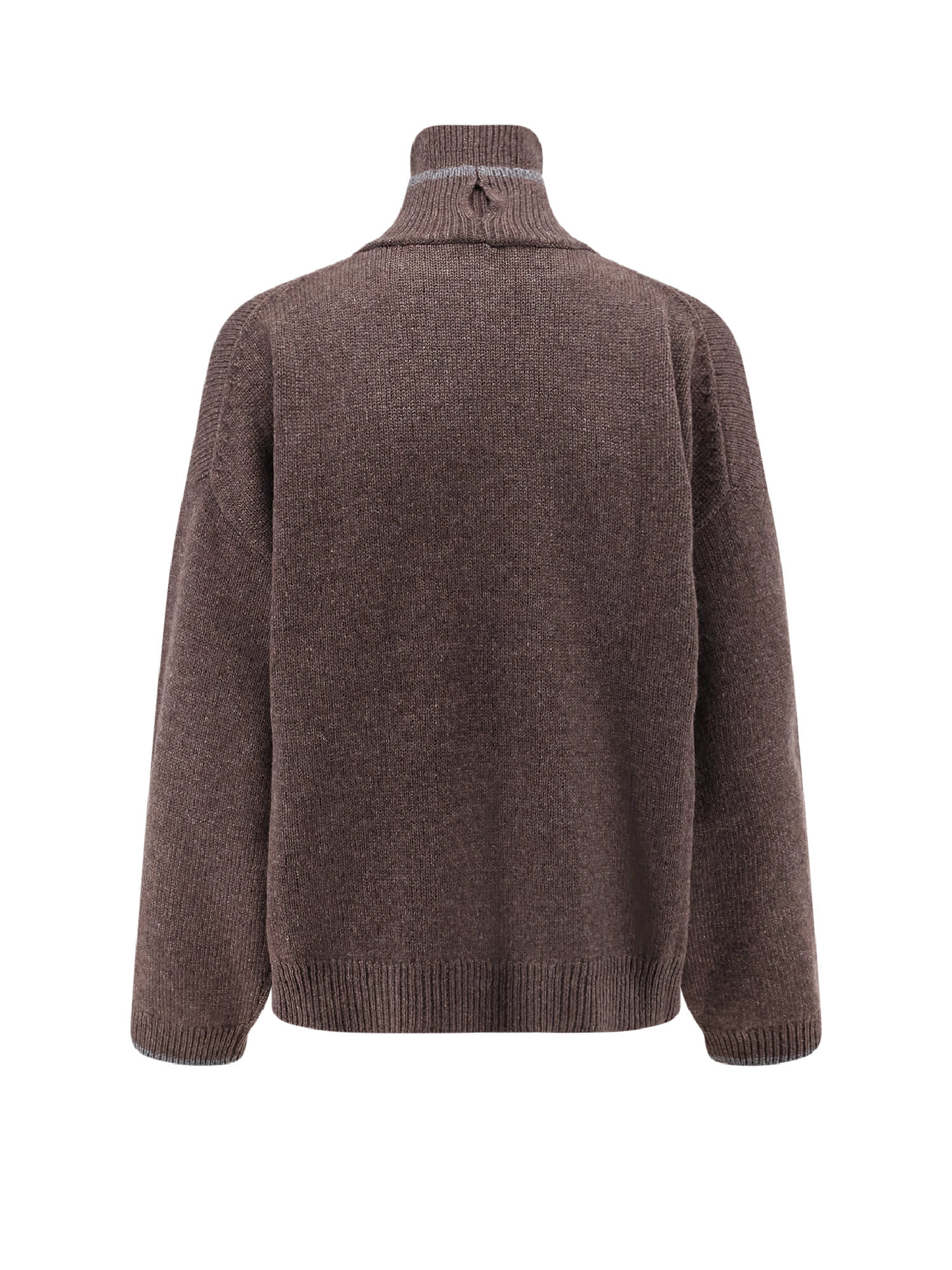Brunello Cucinelli Women Cashmere Turtle-neck Sweater In Brown