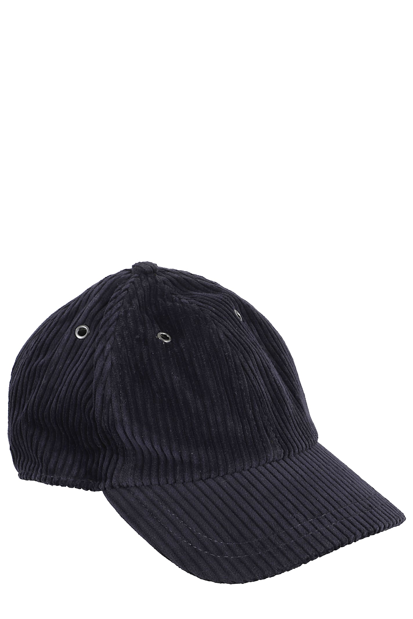 Aspesi Corduroy Eyelet Cap In Blue