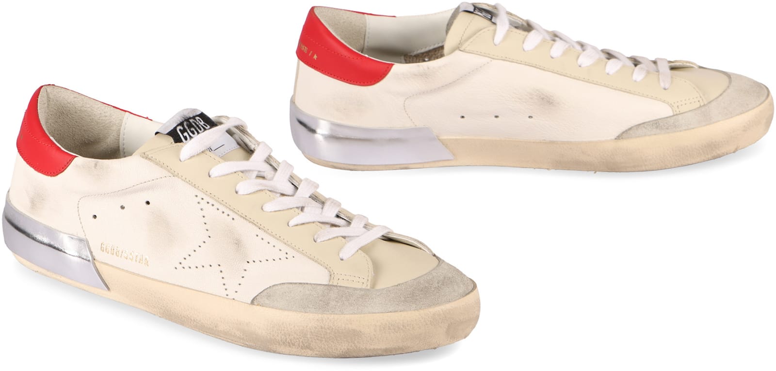 Shop Golden Goose Super-star Leather Low-top Sneakers In White