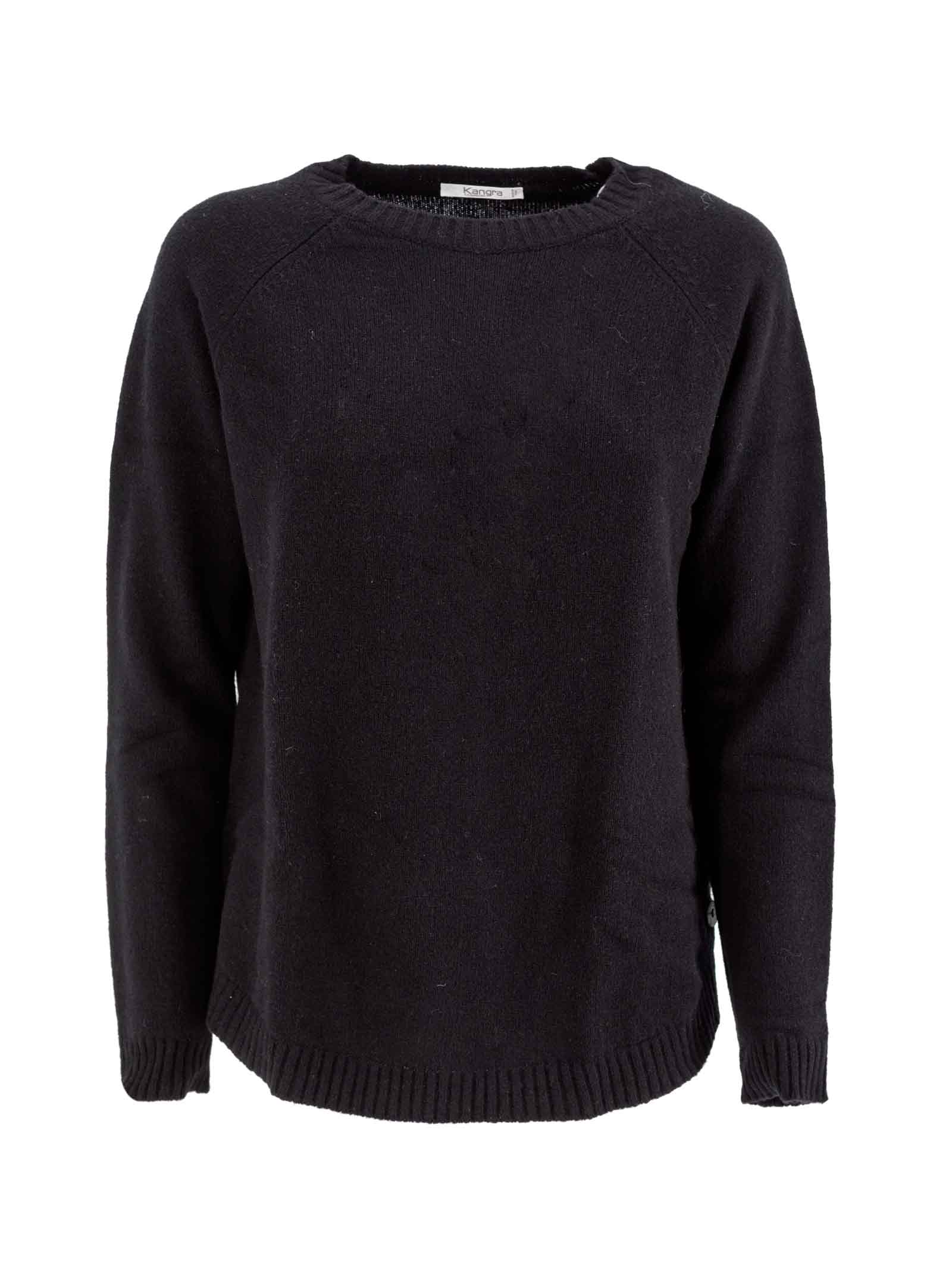 Kangra Round Neck Sweater With Buttons On The Side