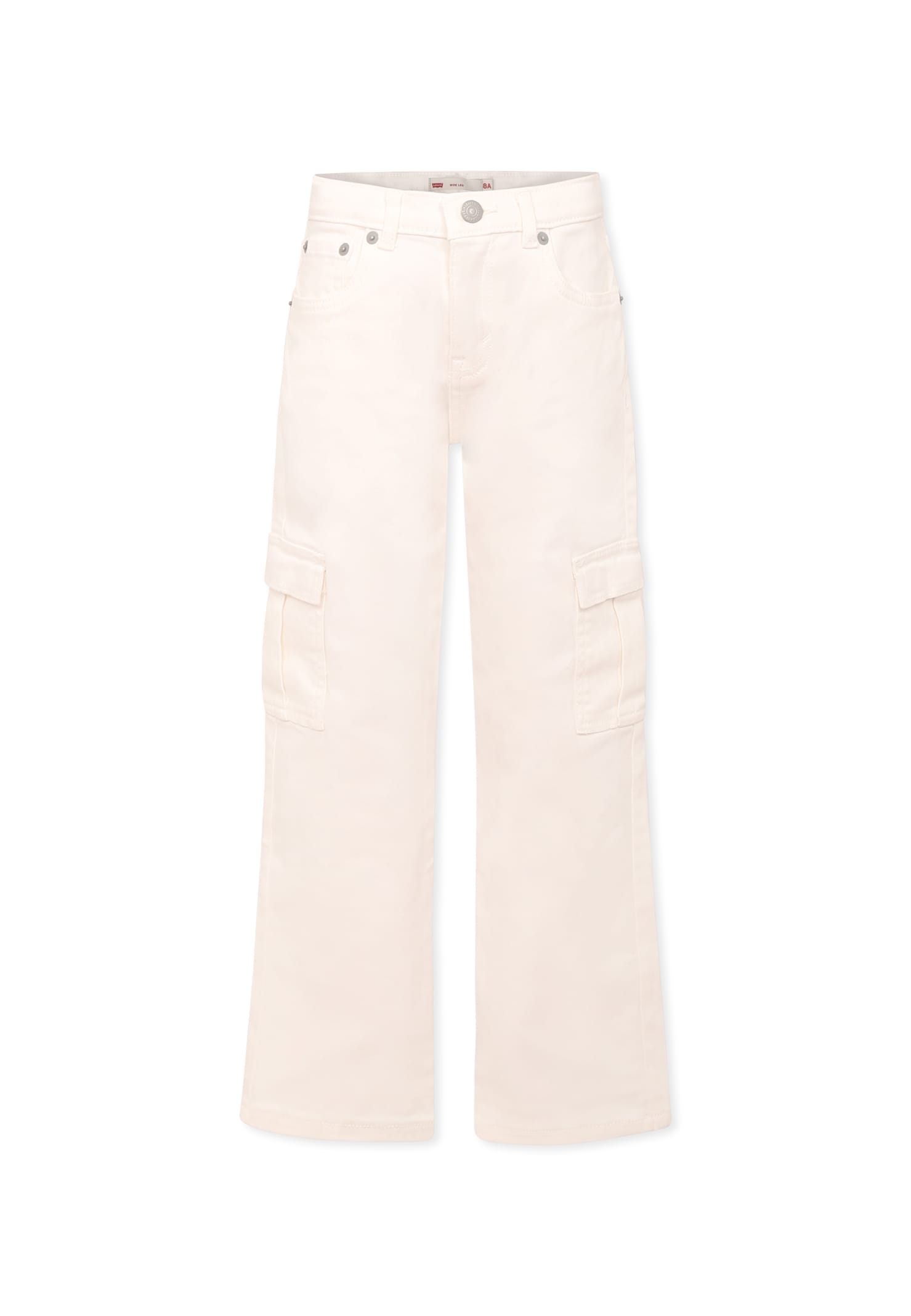 LEVI'S WHITE JEANS FOR GIRL WITH LOGO 