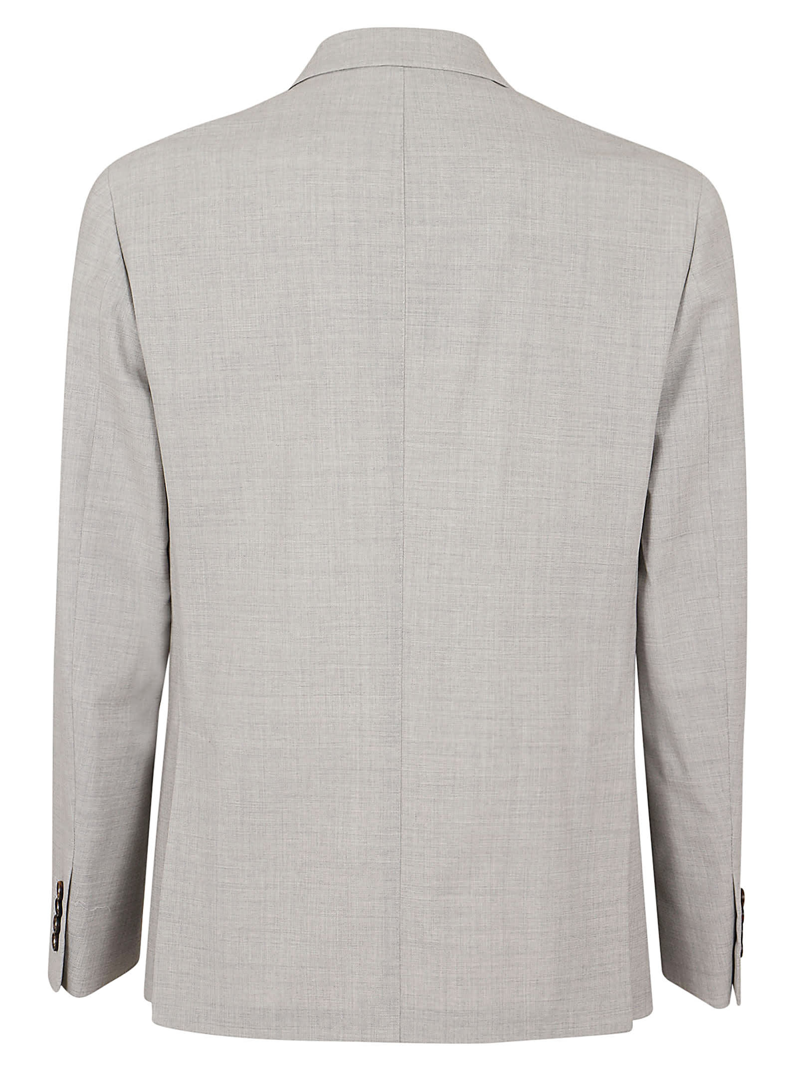 Shop Eleventy Double Breasted Suit In Grigio