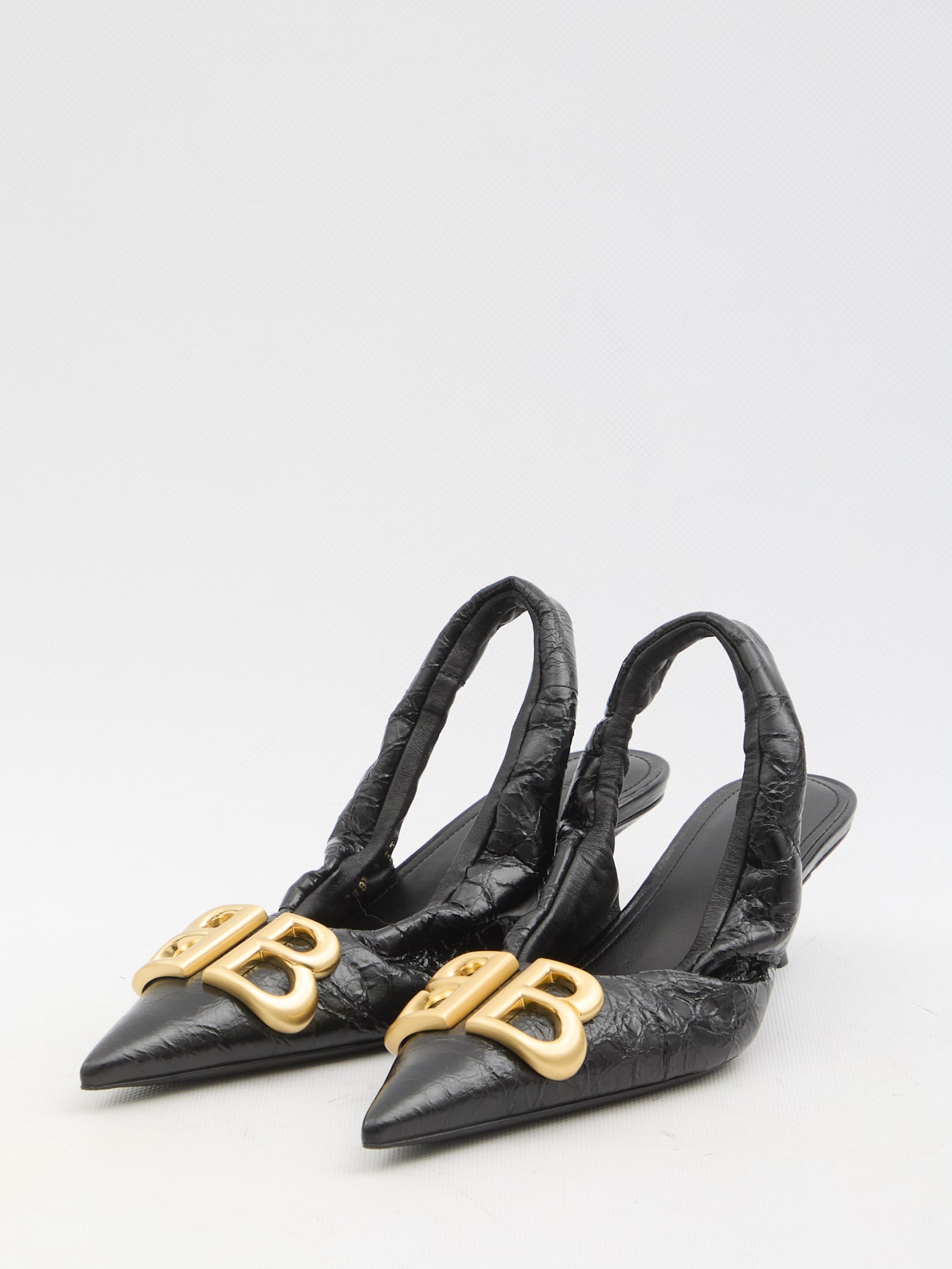 Balenciaga Monaco 50mm Slingback Pumps In Black