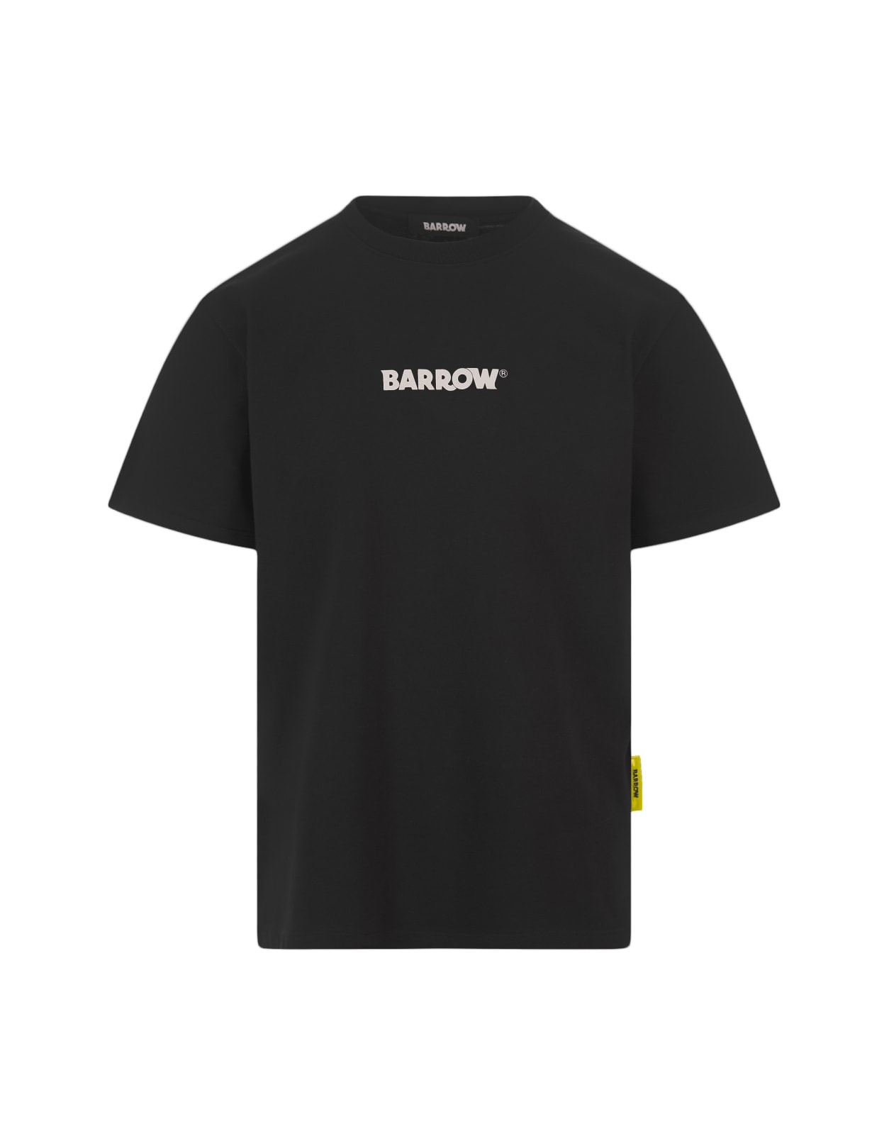Shop Barrow Black T-shirt With Front And Back Logo Print