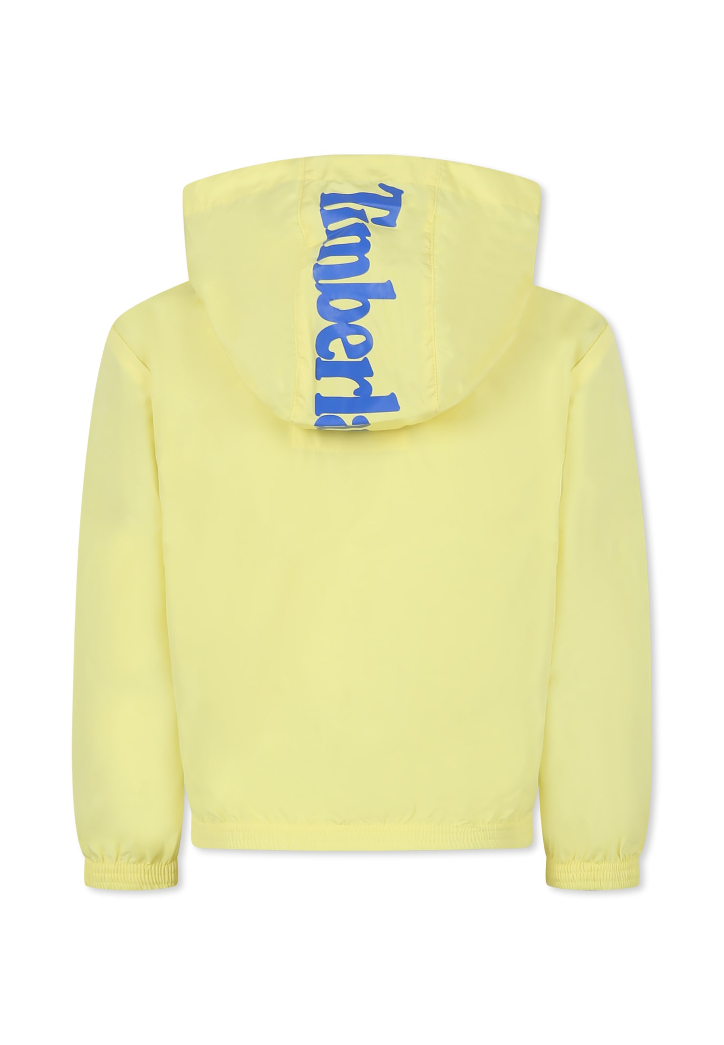 Timberland Yellow Windbreaker Jacket For Boy With Logo In Yellow