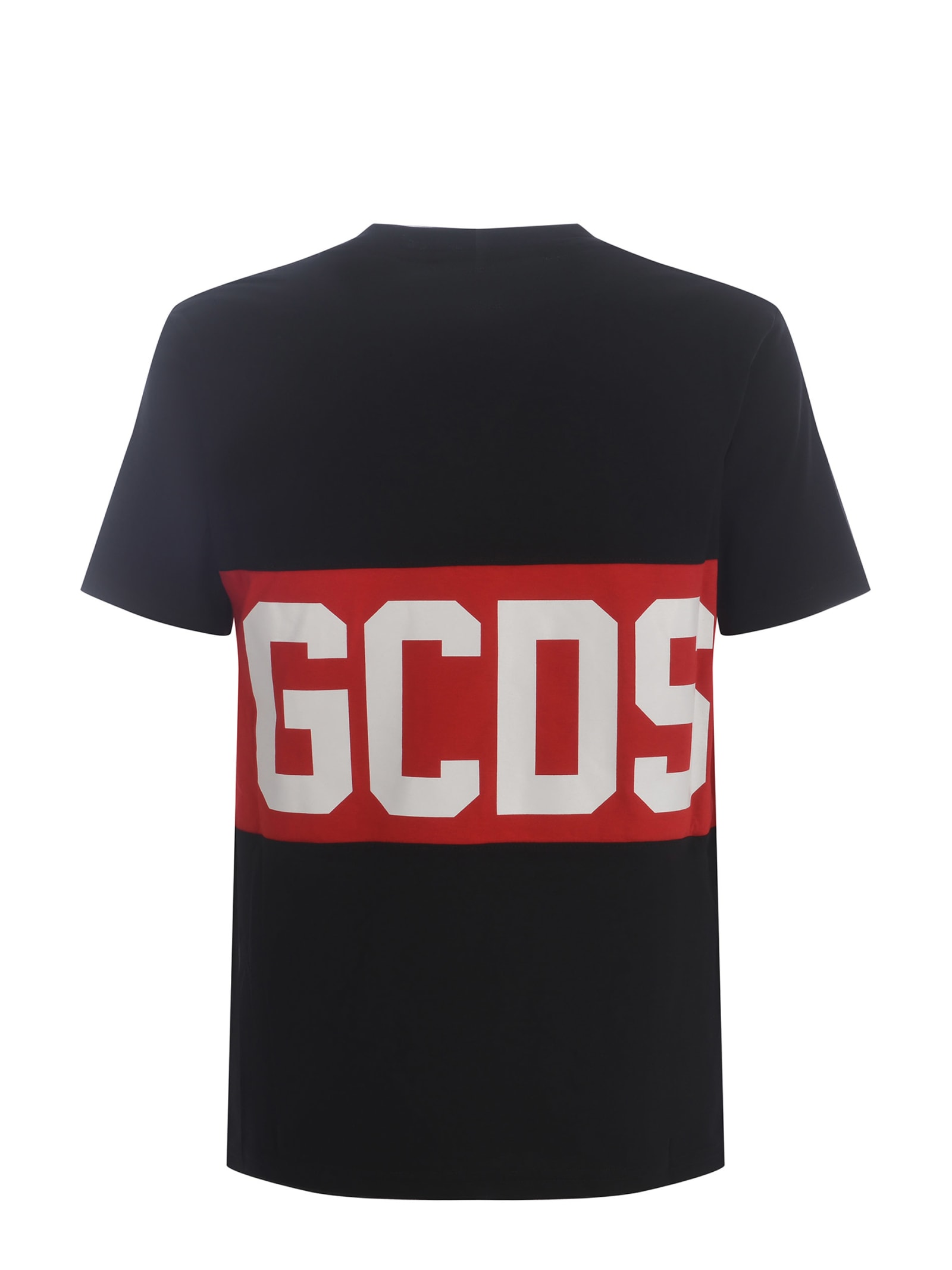 Shop Gcds T-shirt  Banda Logo Made Of Cotton In Nero