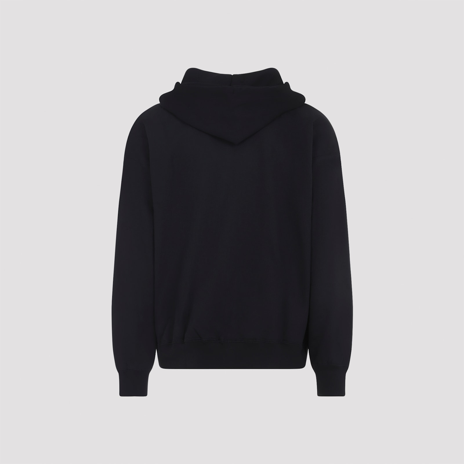 Y-3 Brushed Terry Hoodie With Drawstring Hood In Black