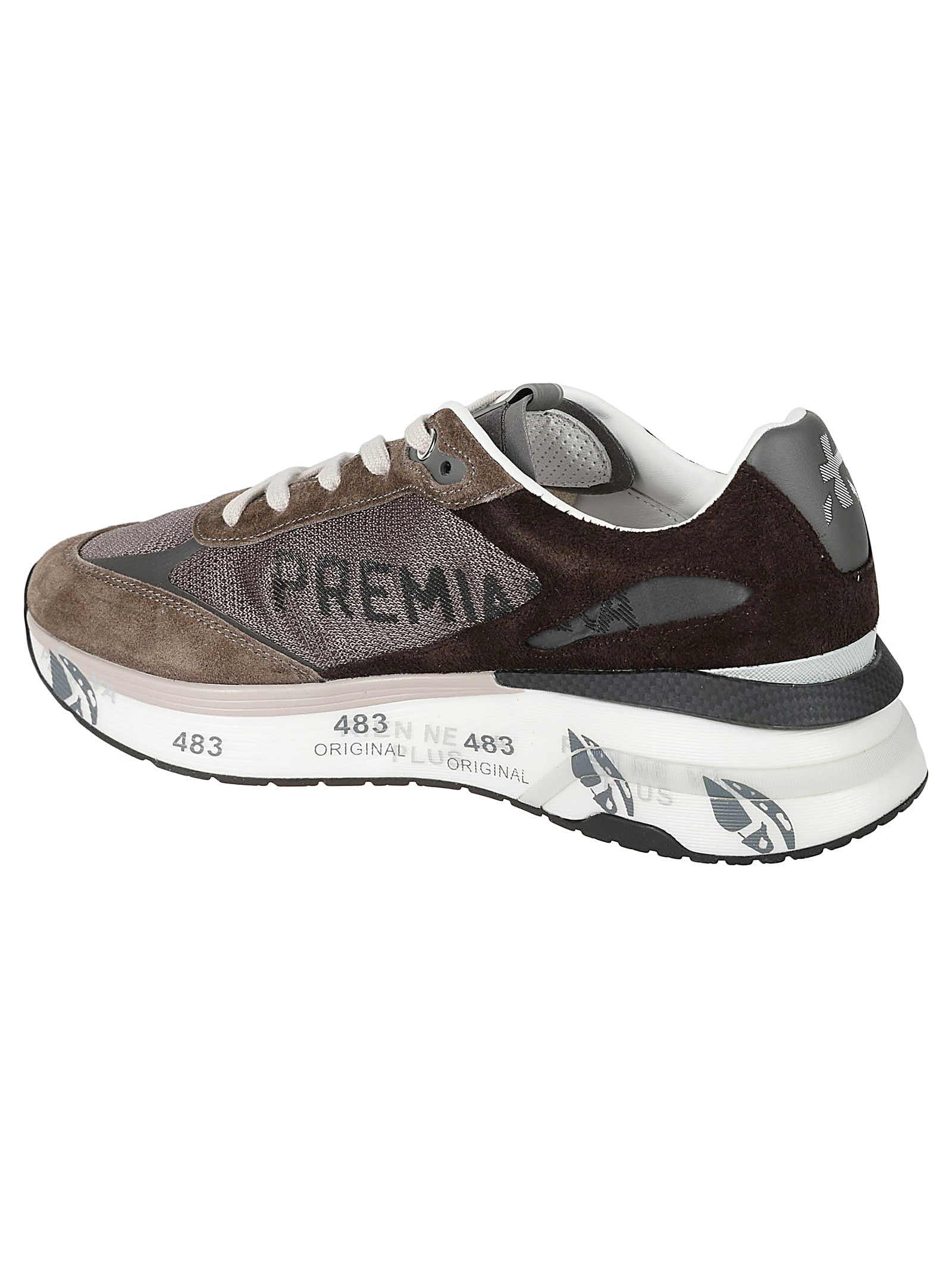 Shop Premiata Moerun Sneakers In Marrone Scuro