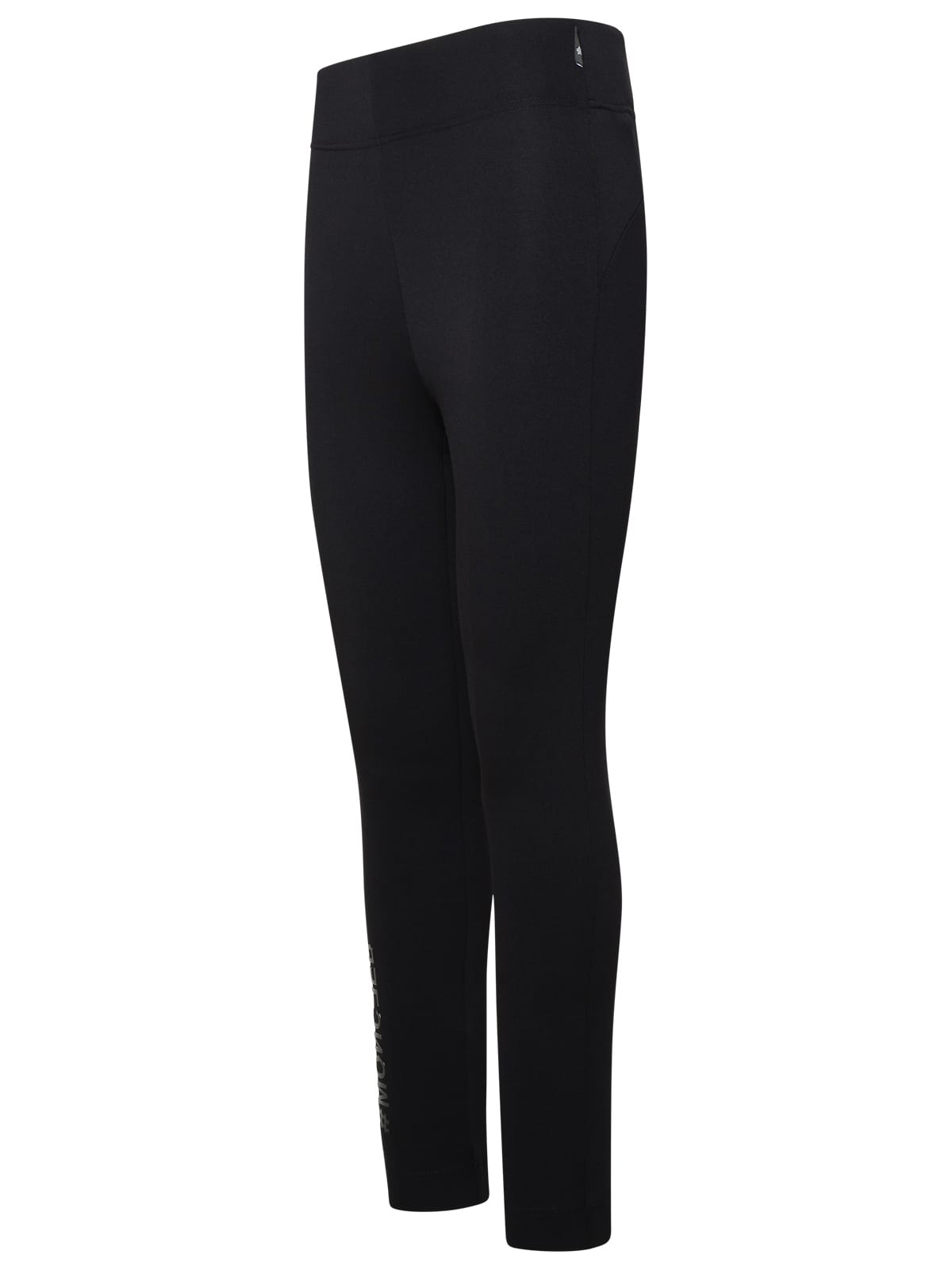 Moncler Brand-embossed Slim-fit High-rise Stretch-woven Leggings In Black