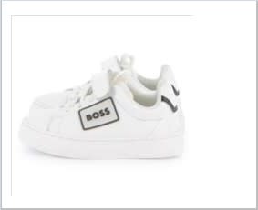 Hugo Boss White Sneakers For Baby Boy And Boy With Patch In White