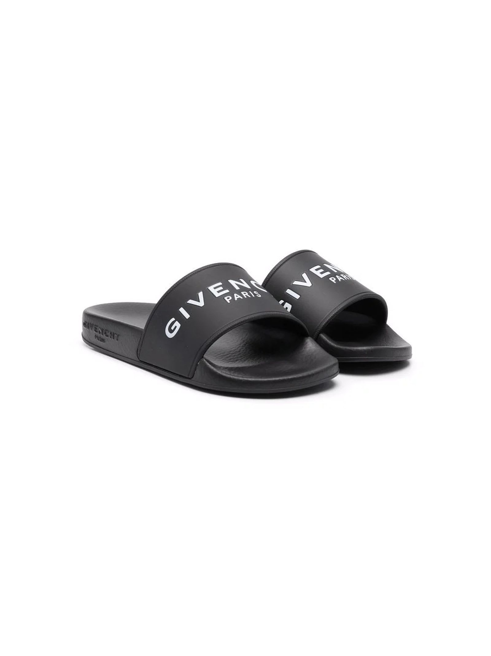 Givenchy Black Pvc Slippers
