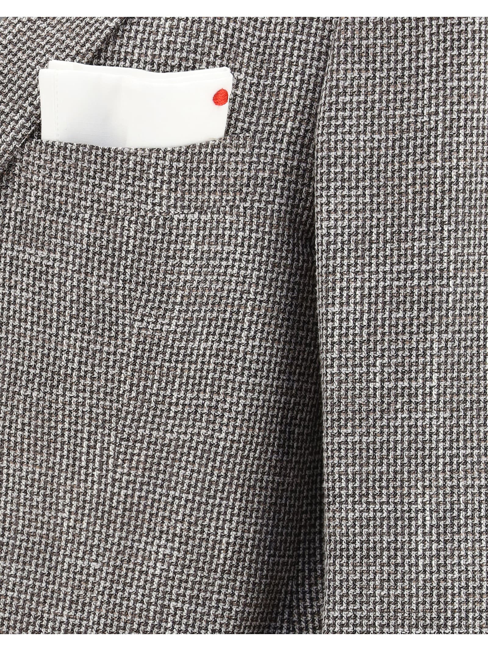 Shop Kiton Virgin Wool Blazer Jacket In Marrone