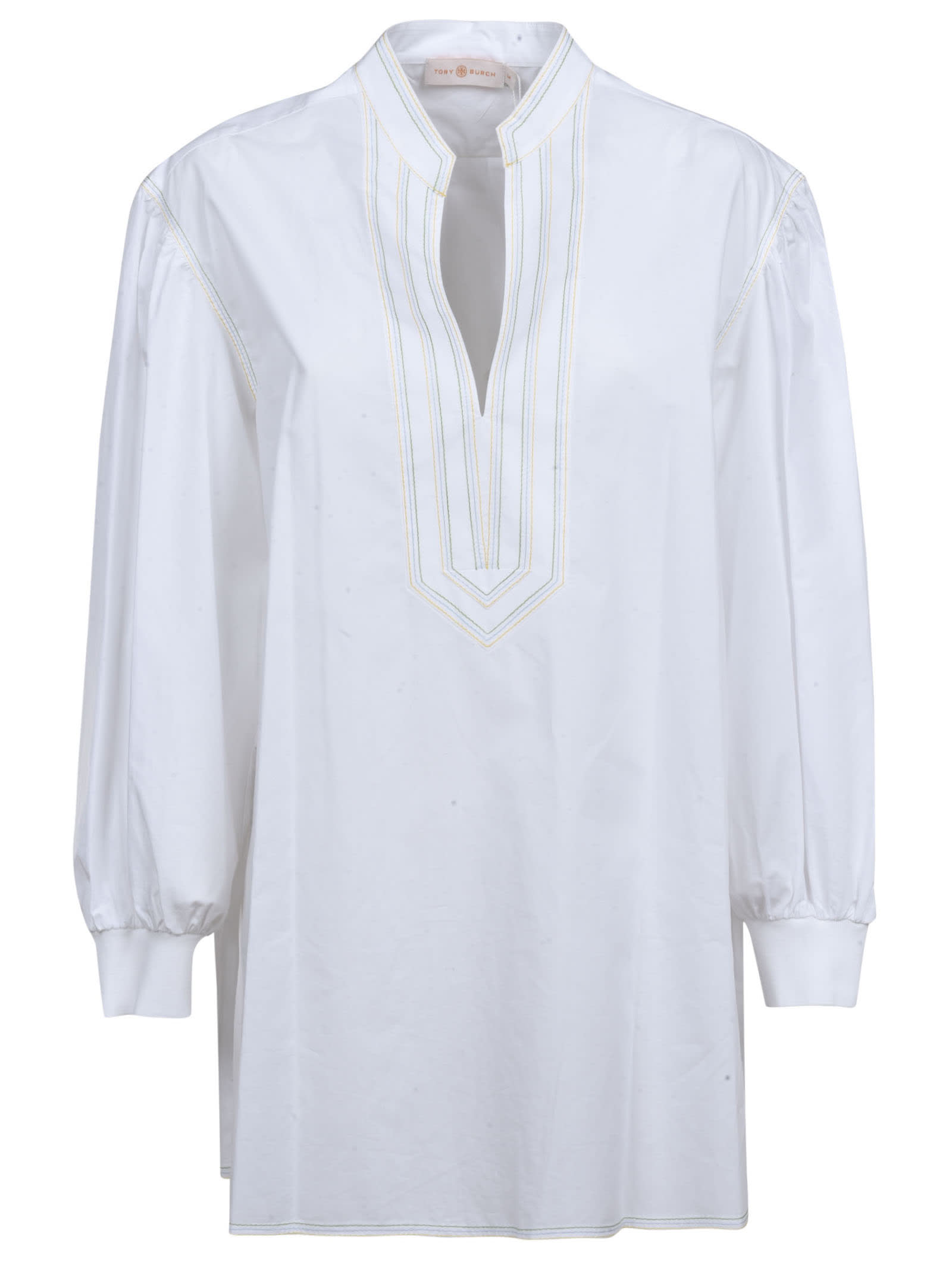 Photo of  Tory Burch Puffed Sleeve Tunic- shop Tory Burch Dresses online sales