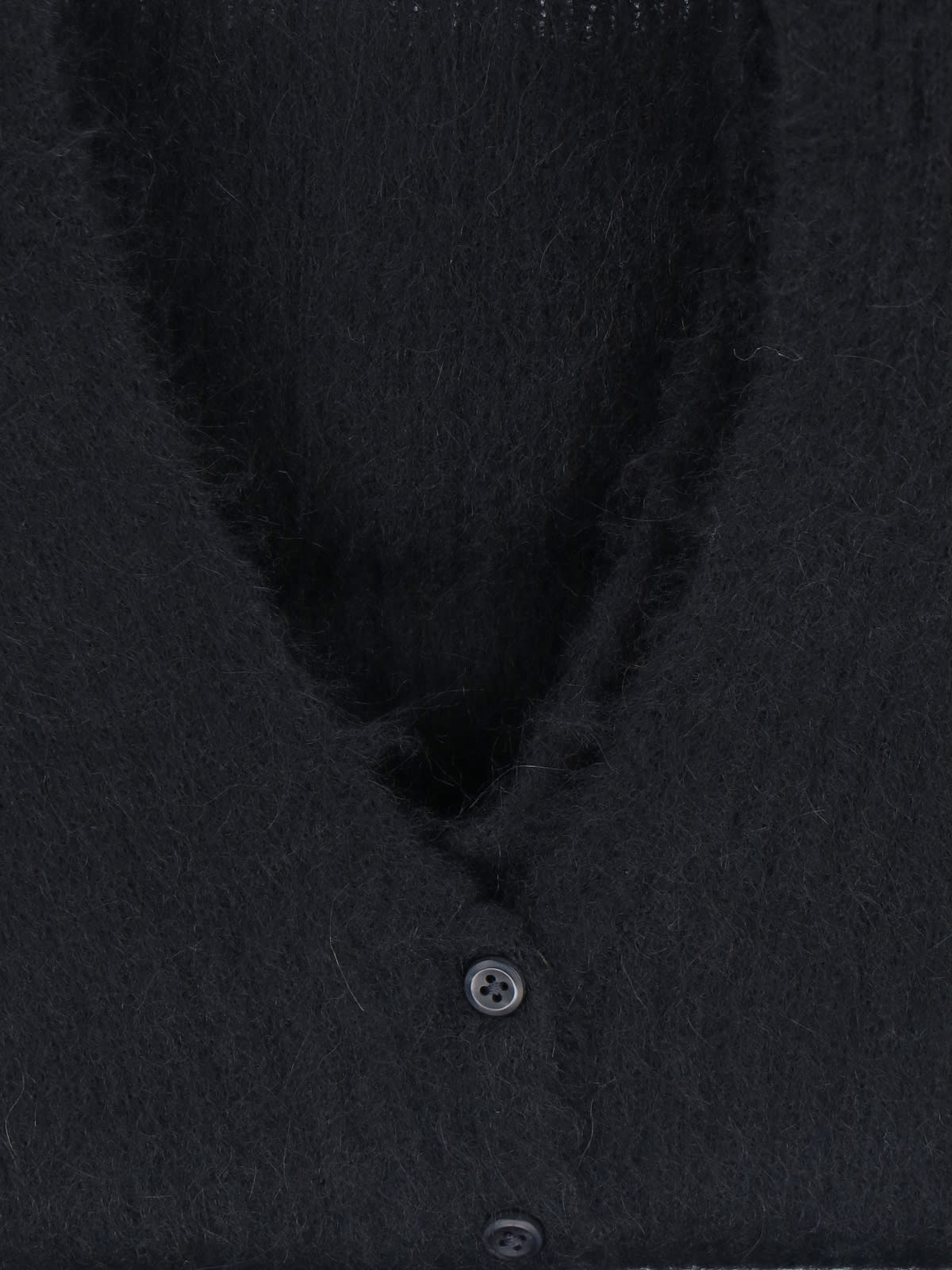 Calvin Klein Cardigan In Mixed Alpaca In Black