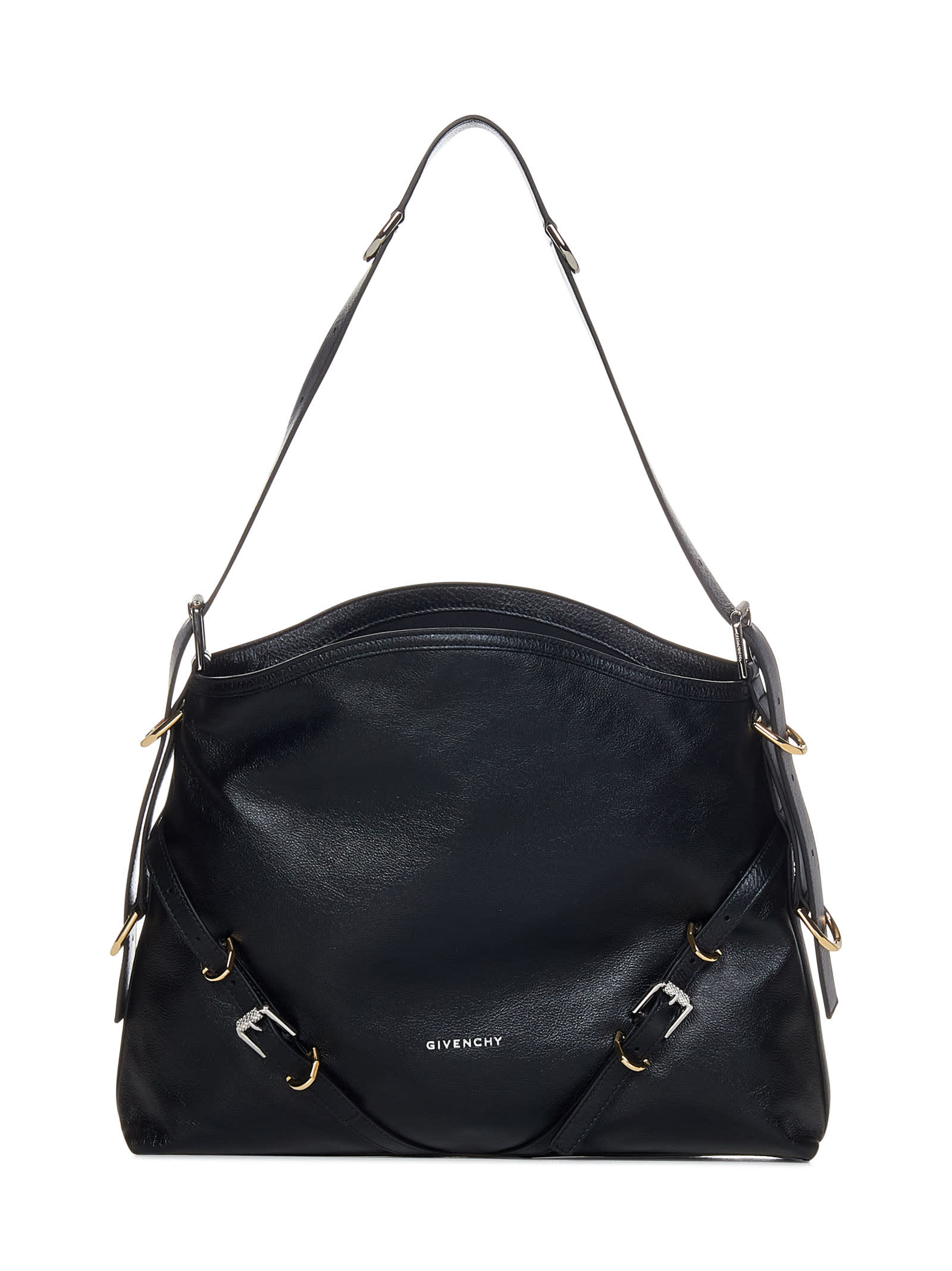 Shop Givenchy Voyou Medium Shoulder Bag In Black