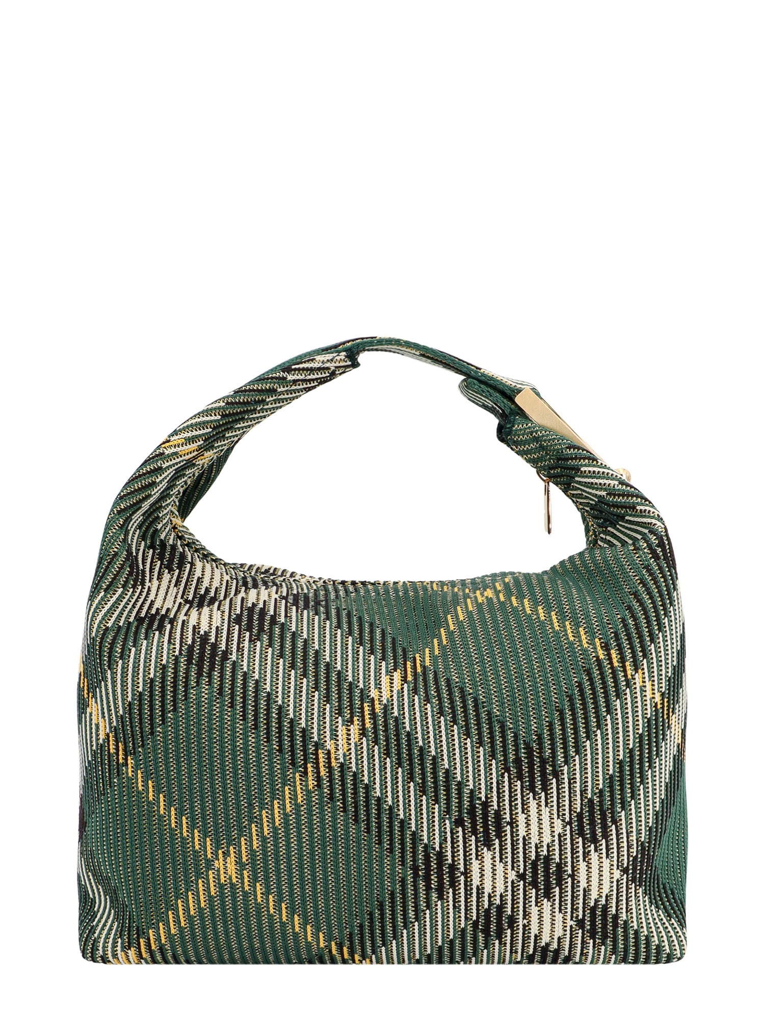 Shop Burberry Peg Media Handbag In Green