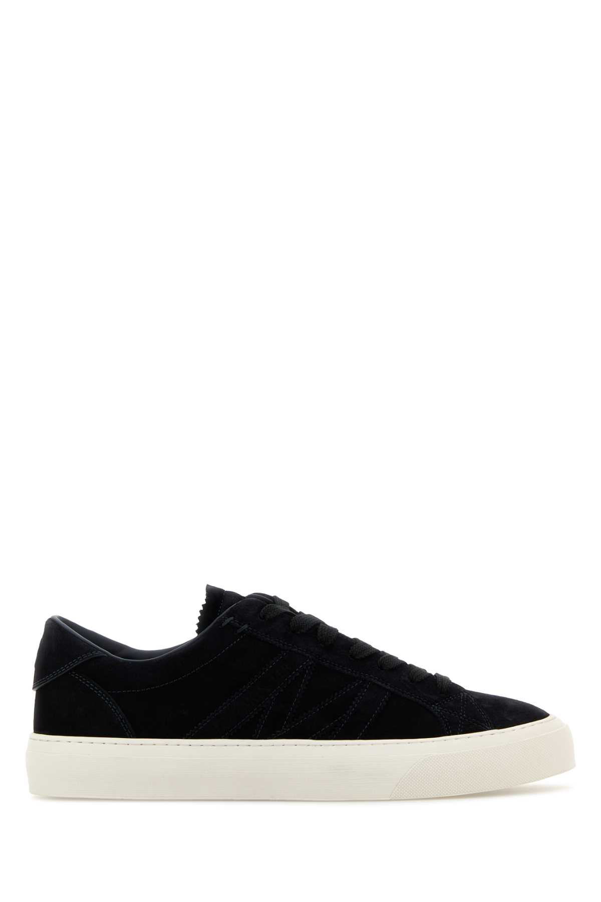 Shop Moncler Midnight Blue Suede Monaco 2 Sneakers In 772