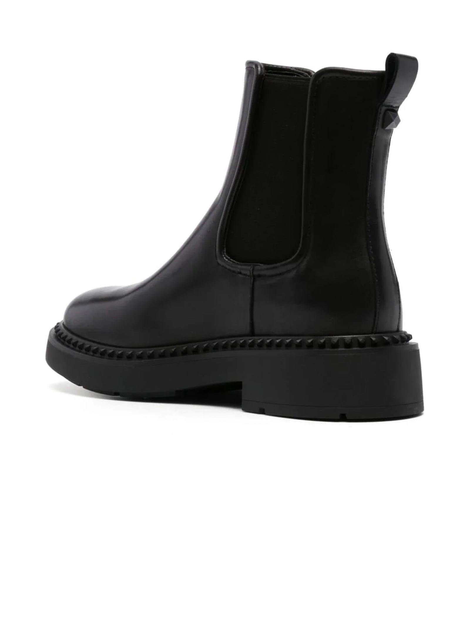 Shop Ash Black Calf Leather Madison Ankle Boots