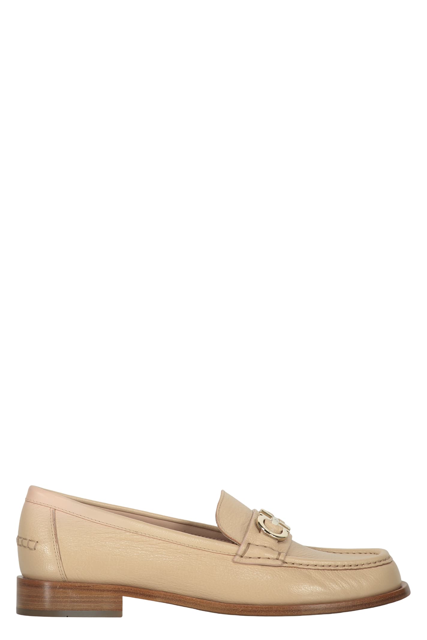 Skin Pink Leather Loafers