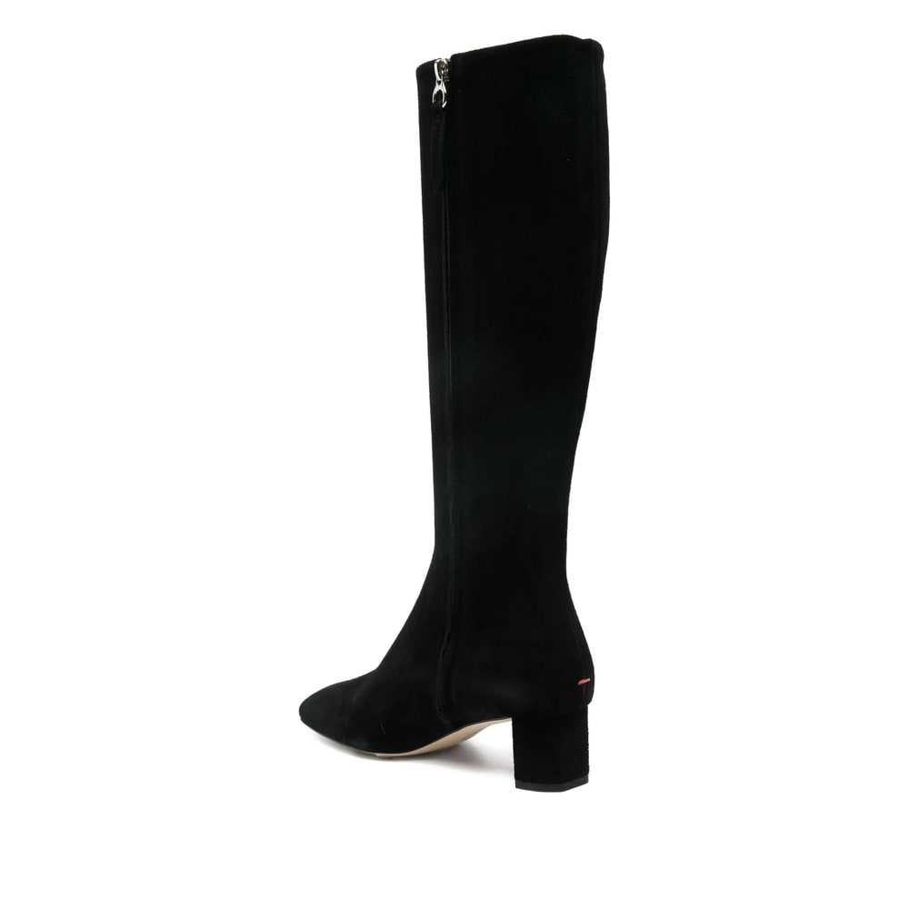 Aeyde Marty 50 Suede Knee-high Boots In Black