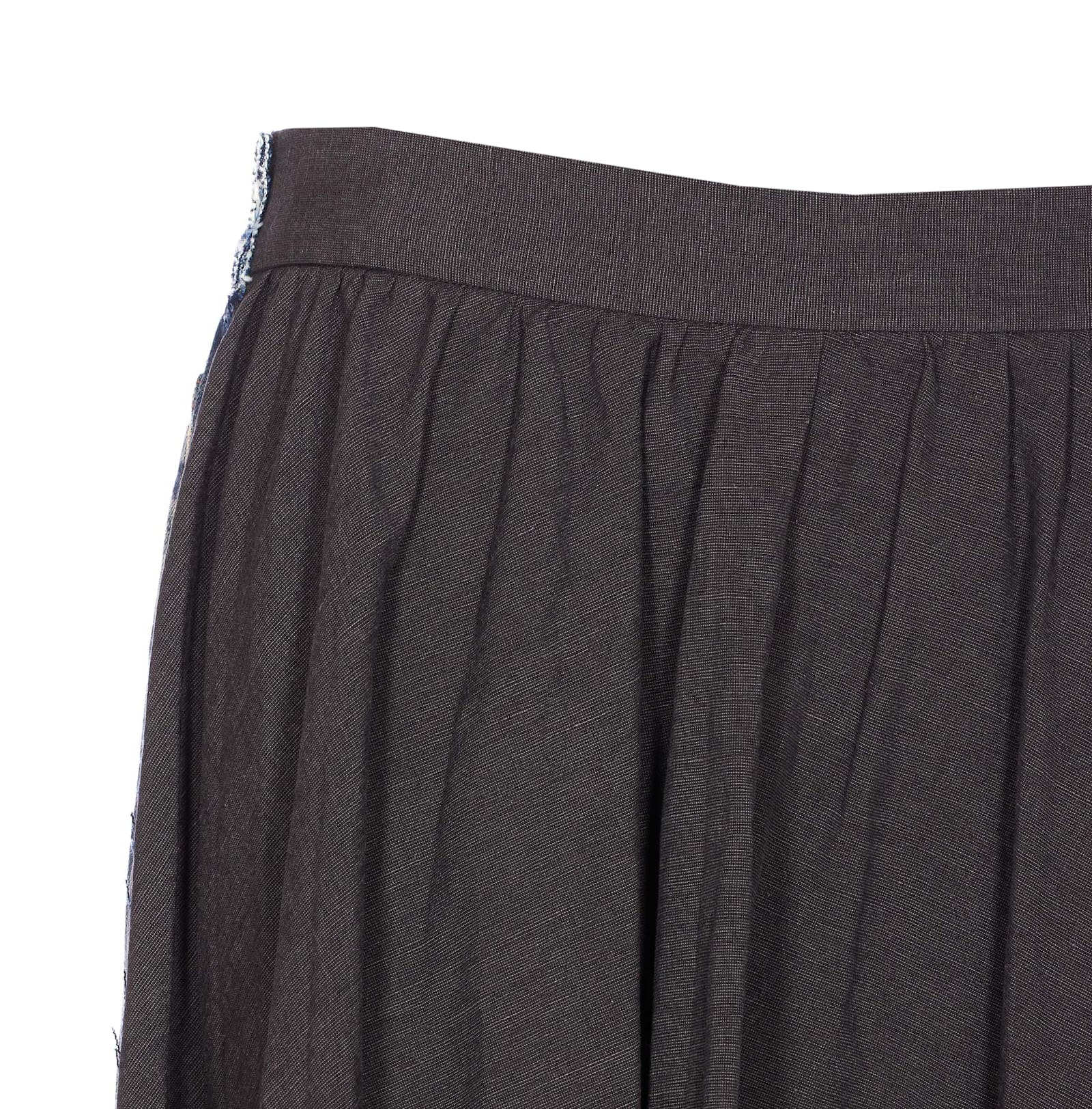 Balenciaga Hybrid Pleated Skirt In Black