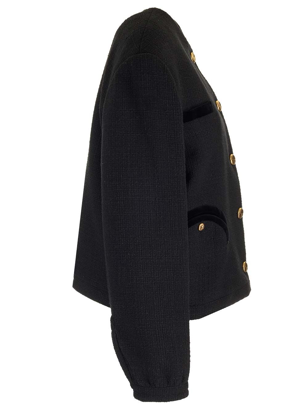 Shop Blazé Milano Missi Bolero-style Jacket In Black