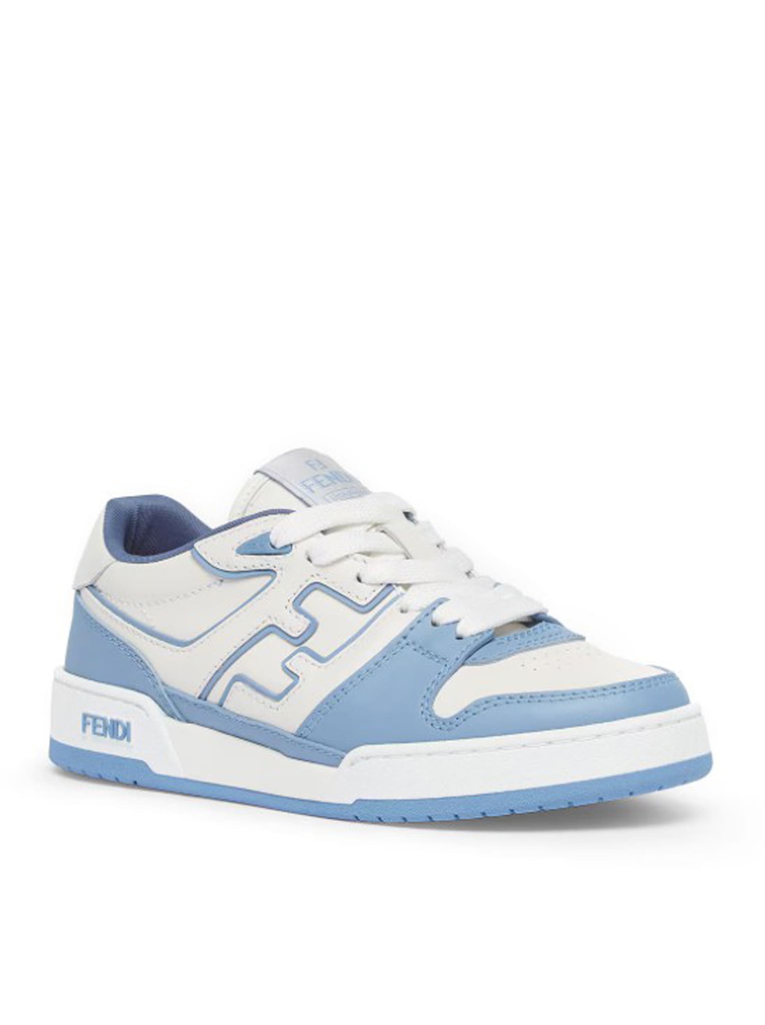 Shop Fendi Match Sneakers In Oie Sky White