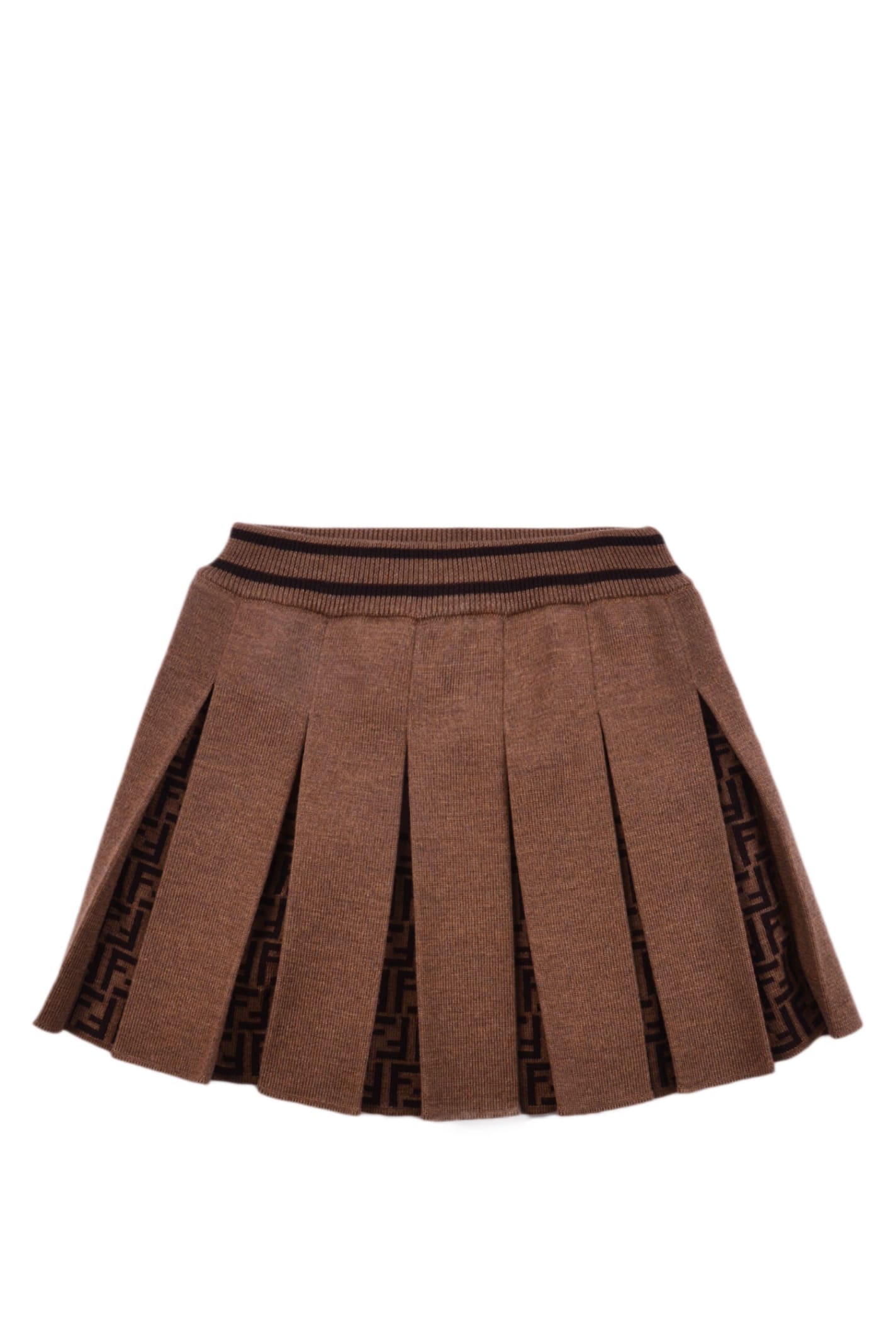 Fendi Pleated Skirt With Logo