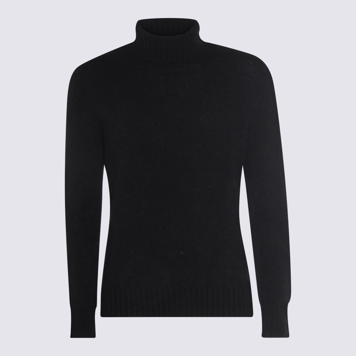 Piacenza Cashmere Turtleneck Cashmere-silk Blend Sweater In Black
