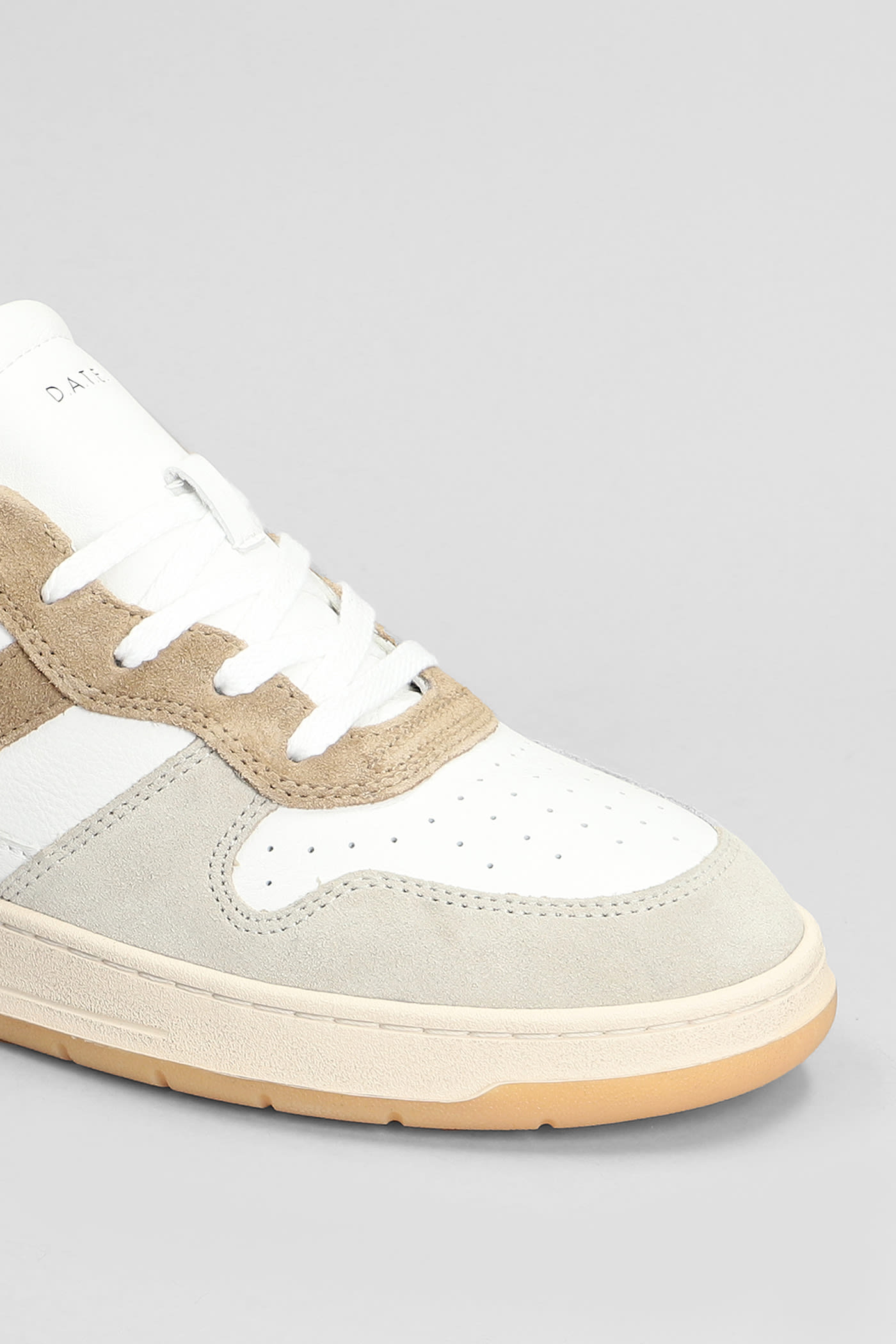 Shop Date Court 2.0 Sneakers In White Suede And Leather