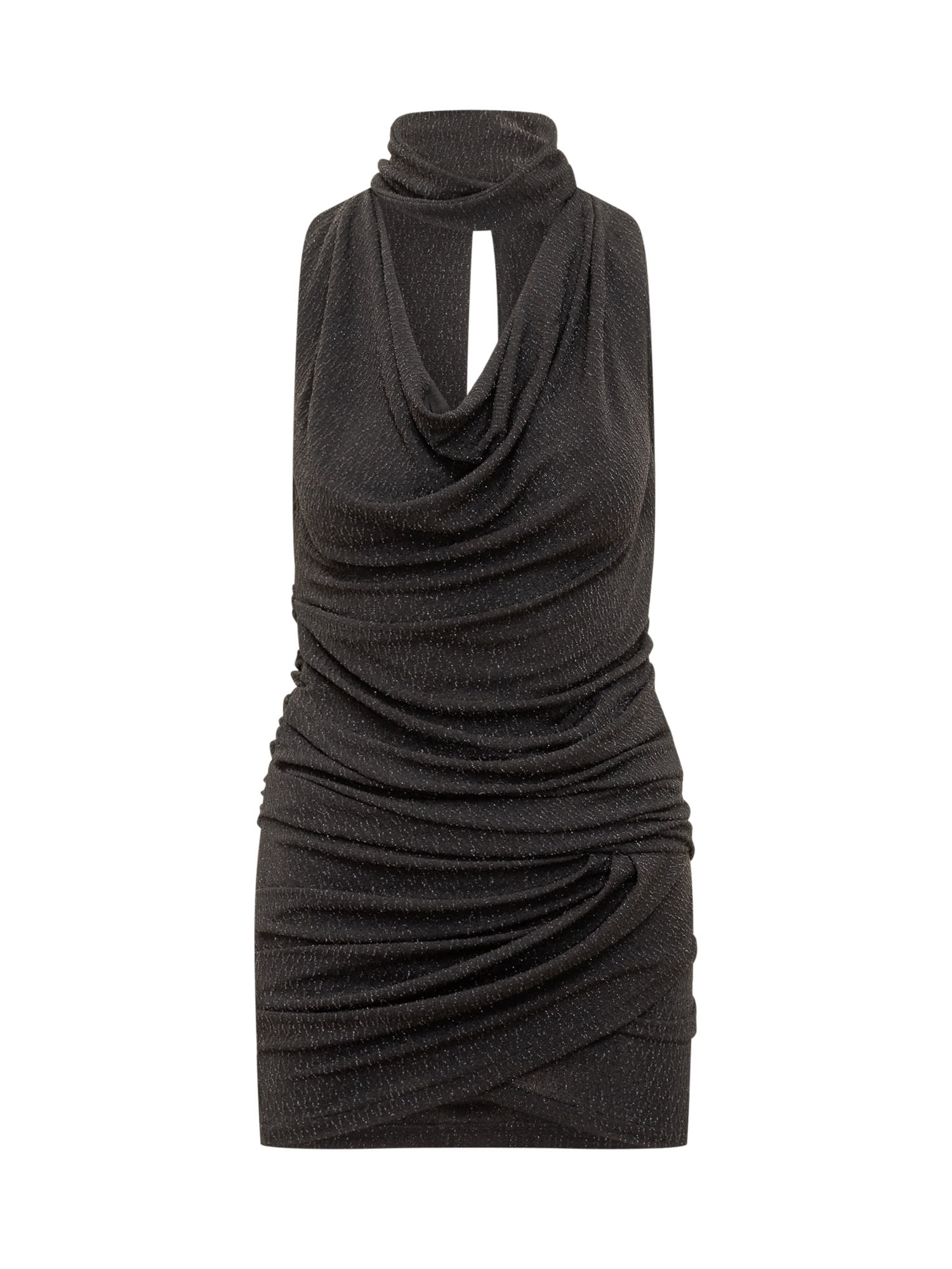 Shop Iro Mikano Dress In Black/black Lurex