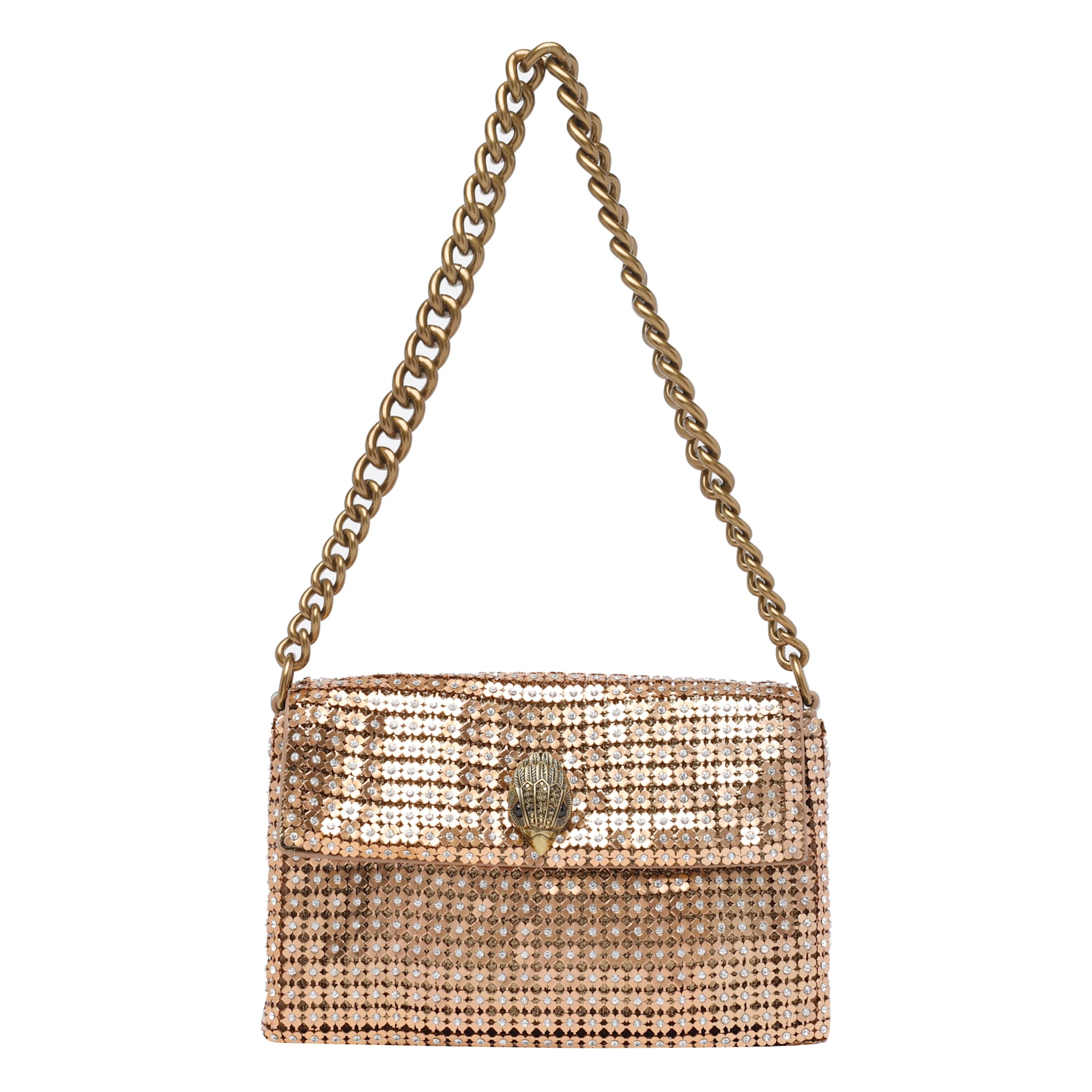 Kurt Geiger Mini Kensington Shoulder Bag In Gold