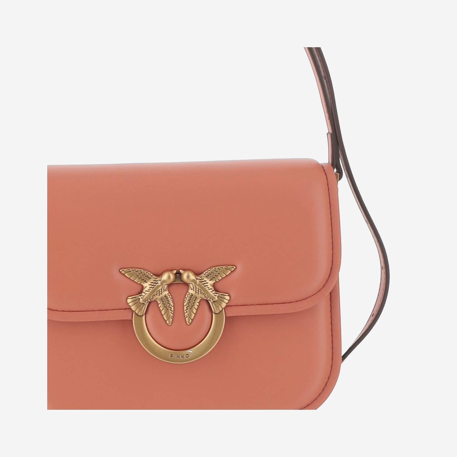 Pinko Love Box Shoulder Bag In Brown