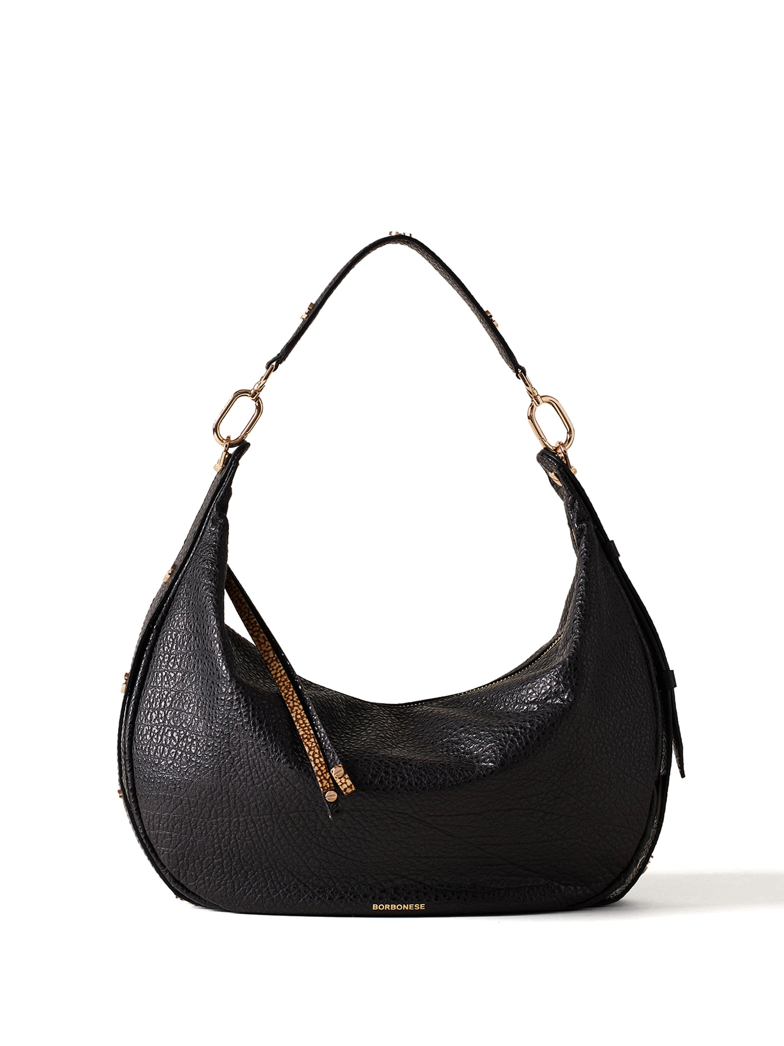 Oyster Hobo Shoulder Bag Medium Black