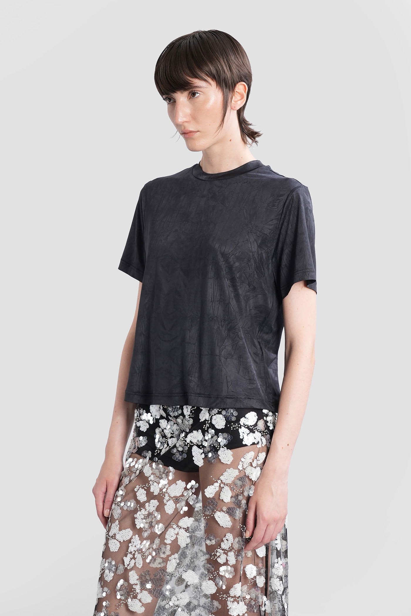 Siedres Ledus T-shirt In Black Polyester In Black