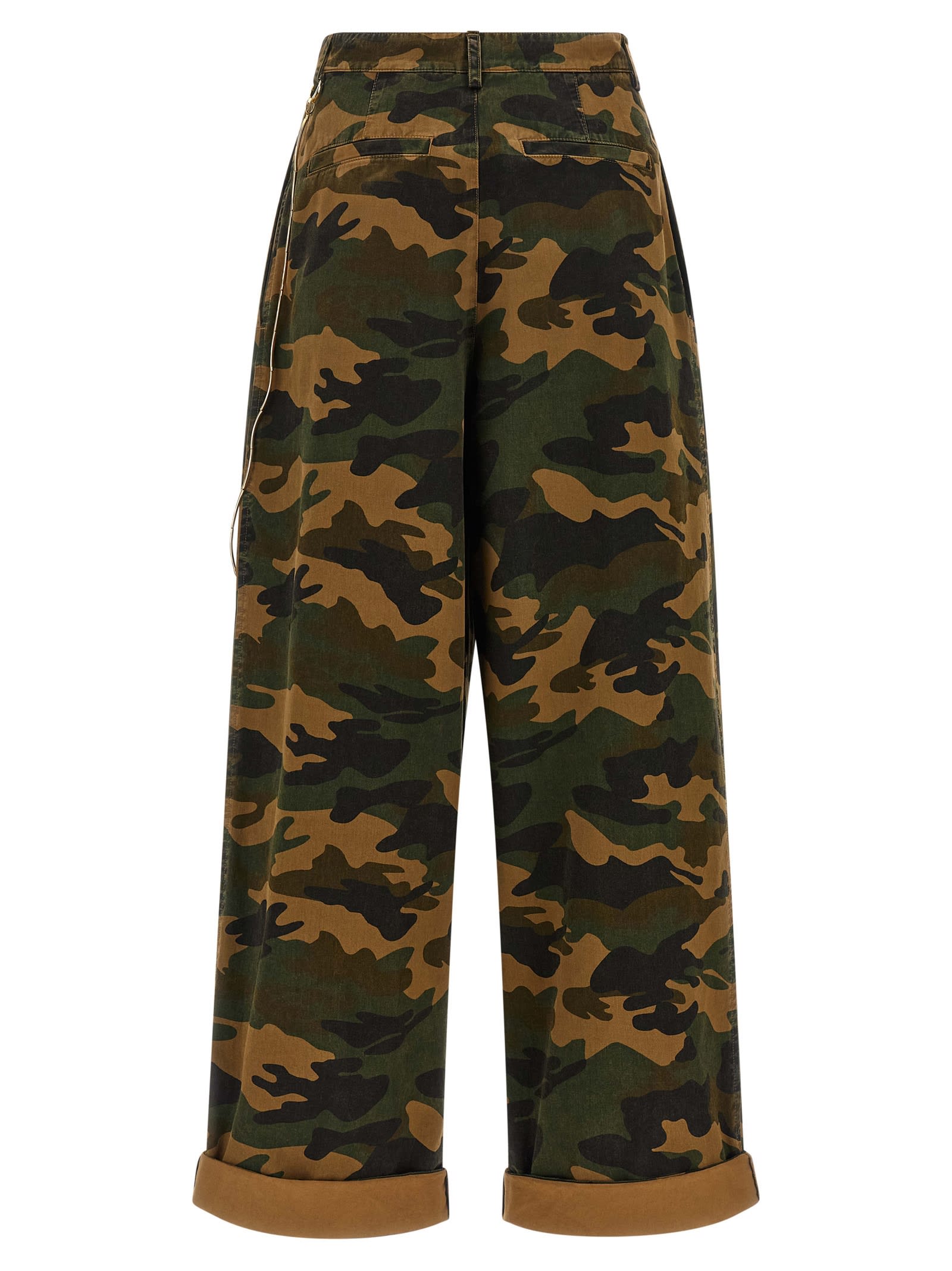 Darkpark Danielle Pants In Camouflage Cotton In Brown