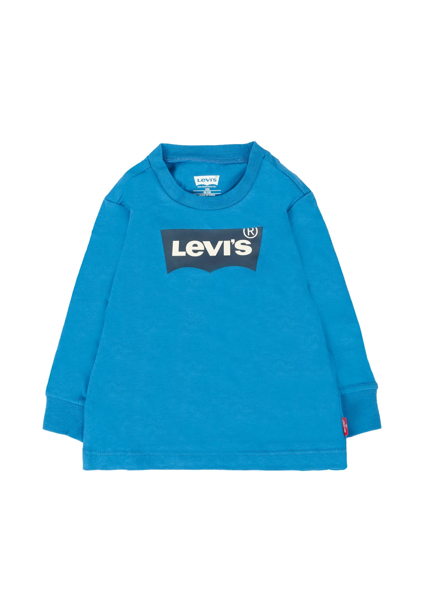 Levi's Babies' Light Blue T-shirt For Bbay Boy With Logo In Animal Print