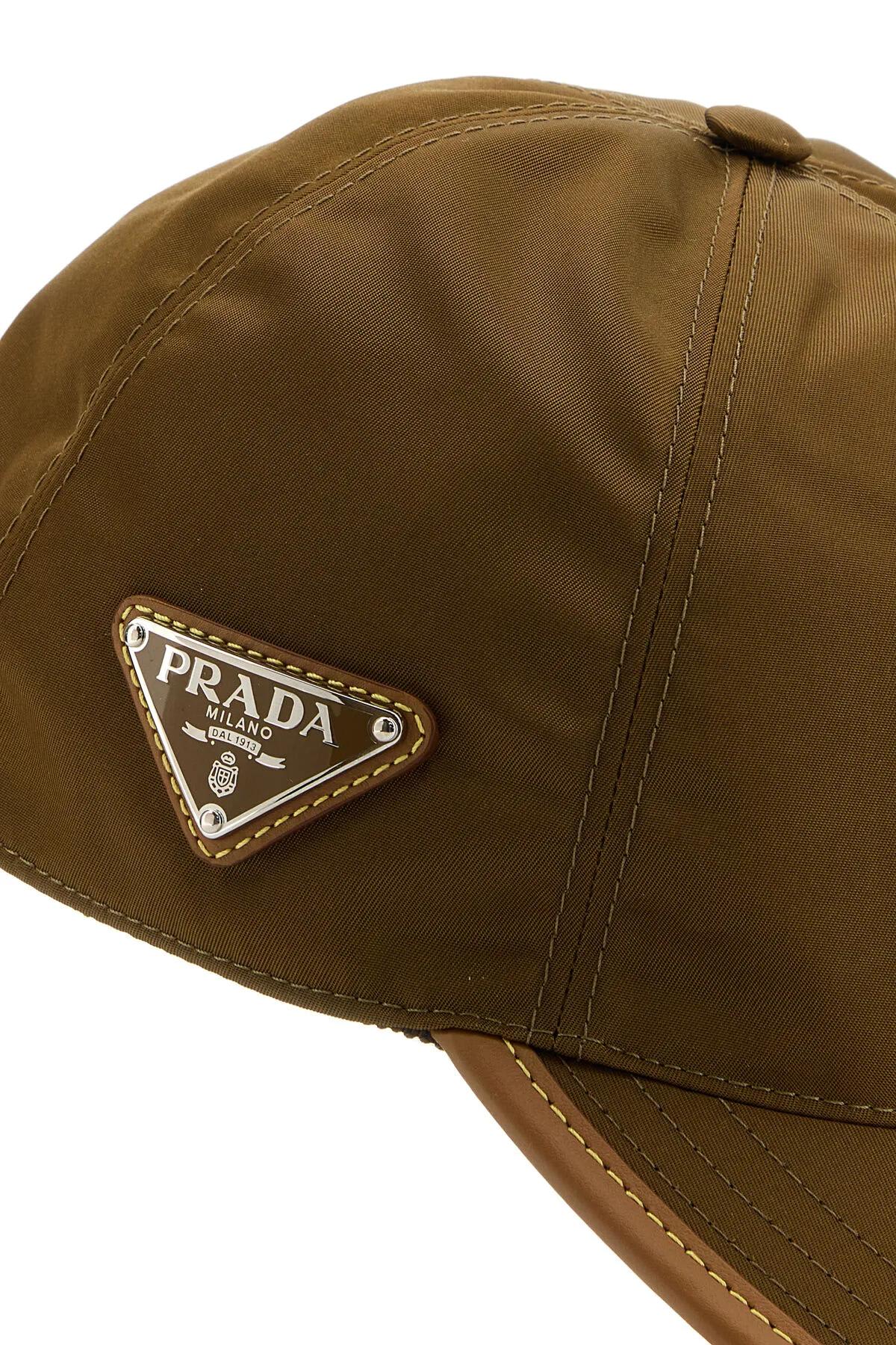 Shop Prada Mud Re-nylon Baseball Cap In Sughero