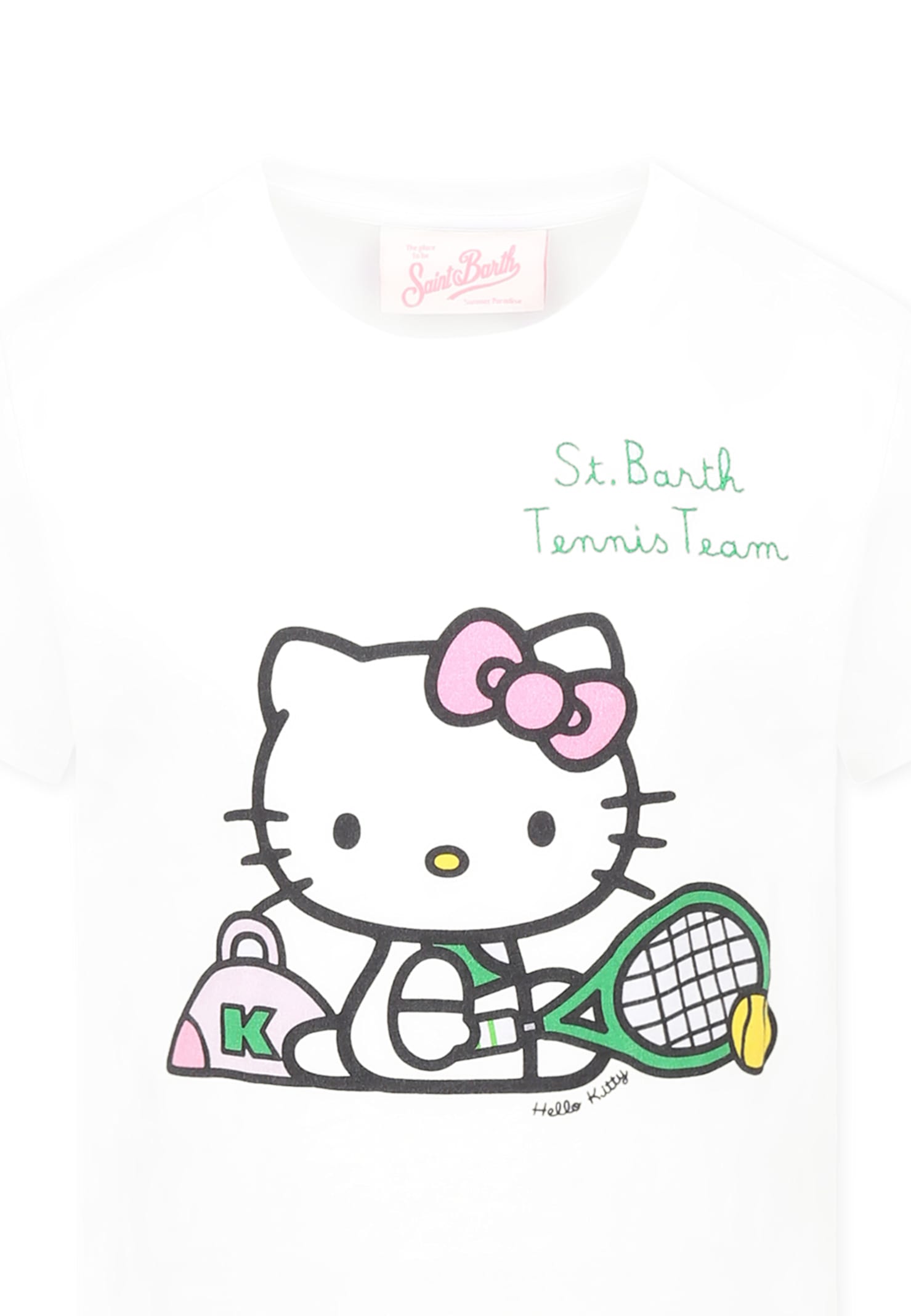 Shop Mc2 Saint Barth White T-shirt For Girl With Hello Kitty