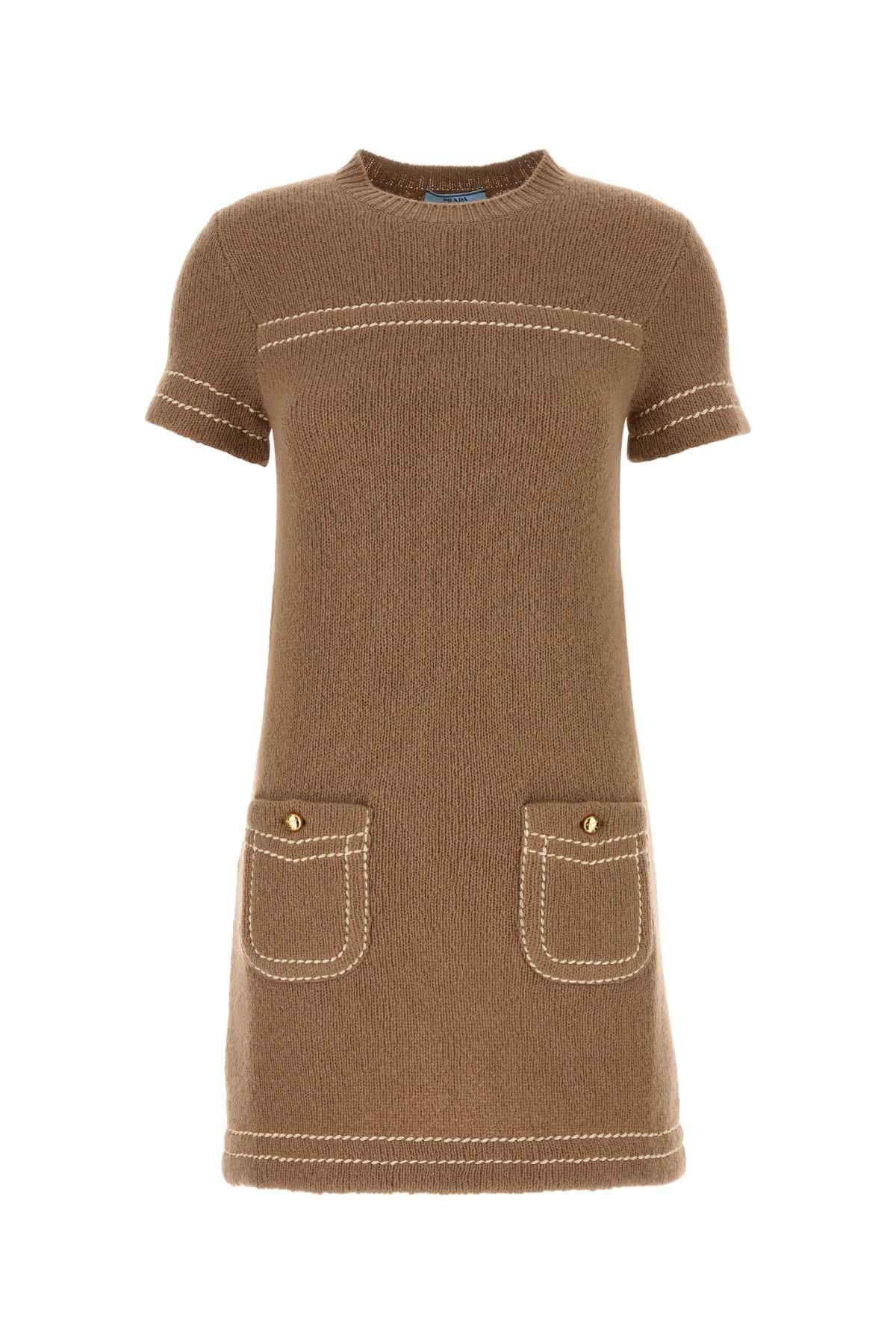 Camel Cashmere Mini Dress