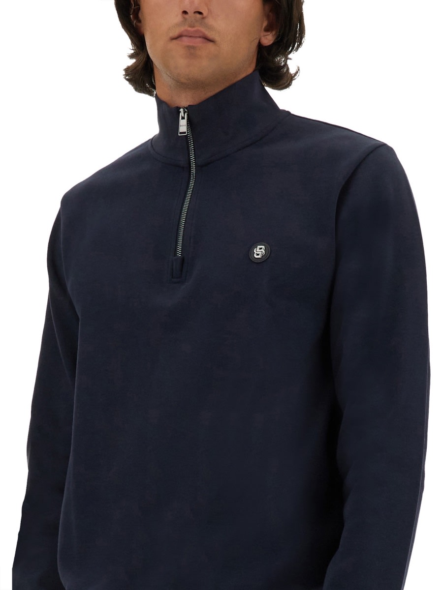 Hugo Boss Boss Sweatshirt With Logo In Blue