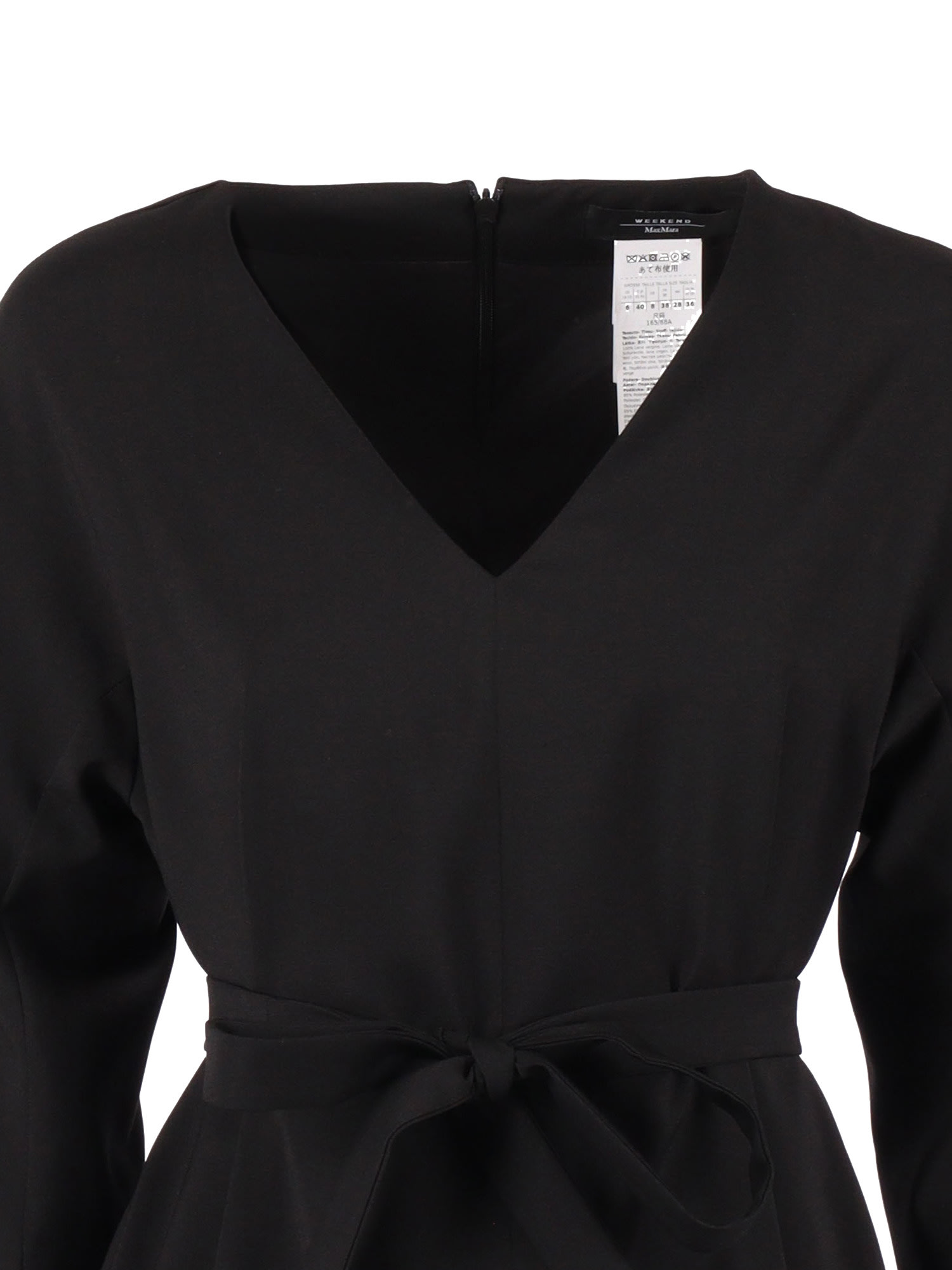 Weekend Max Mara Laziale Belted Dress In Black