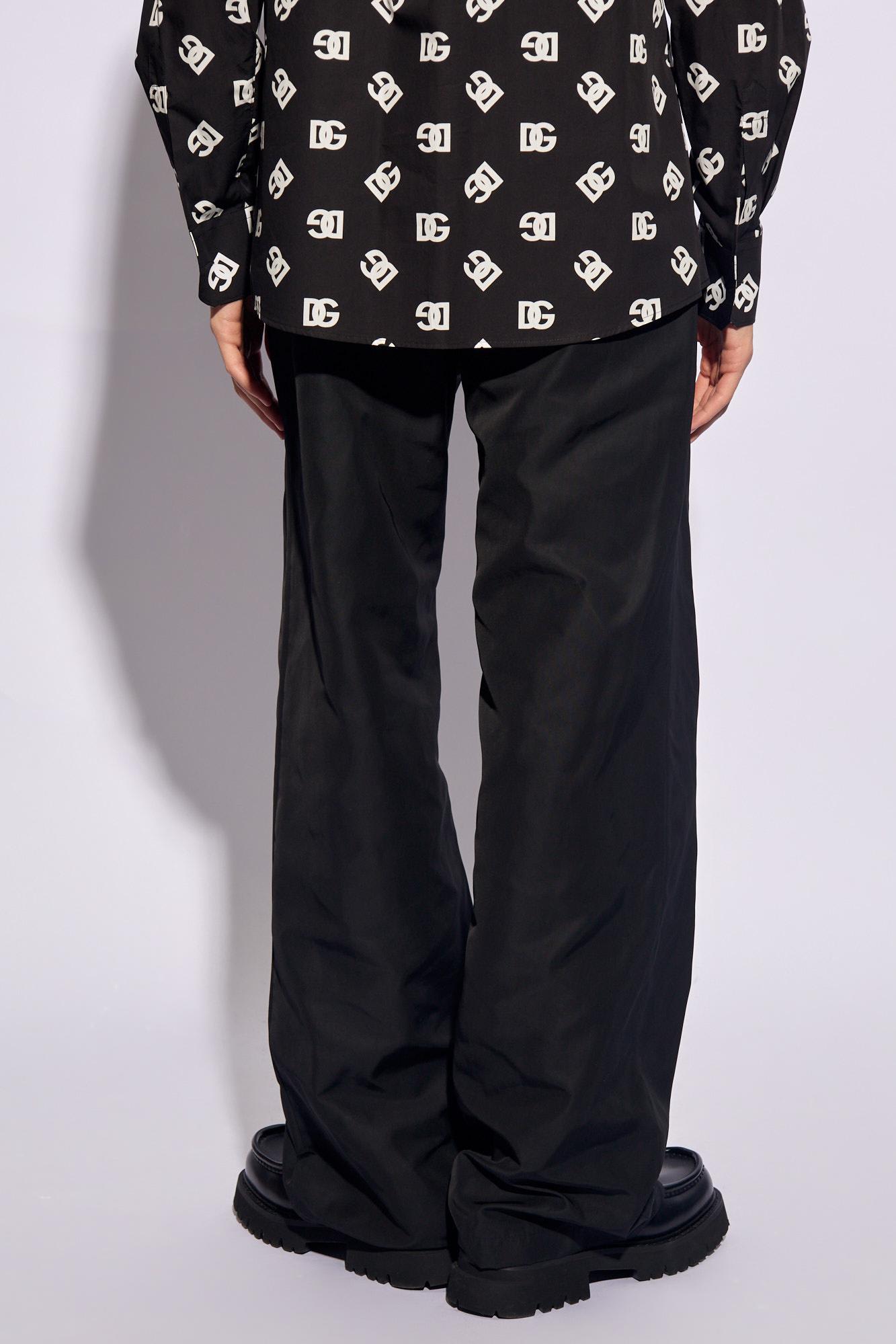 Shop Dolce & Gabbana Straight Leg Trousers In Black